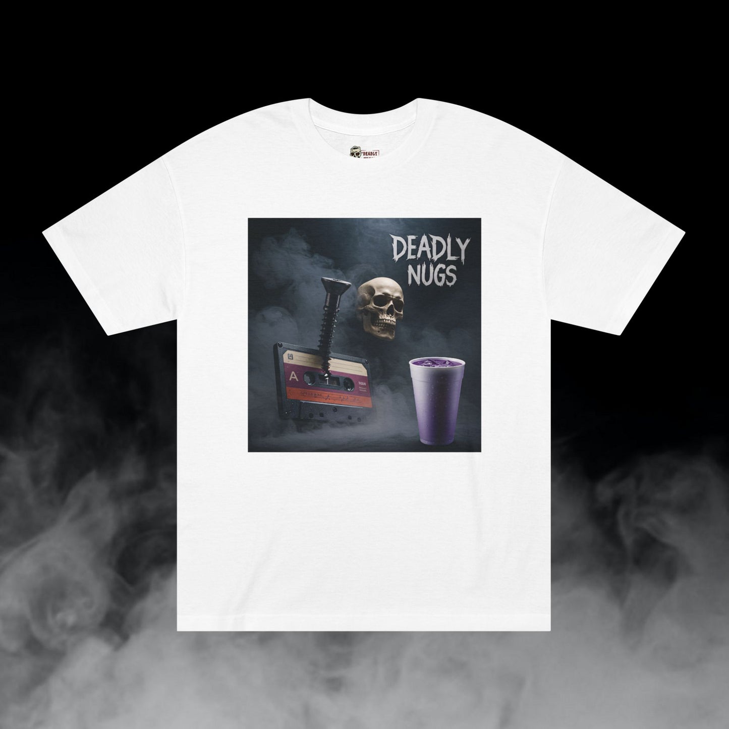 Syrup-n-Screw / Skull Screw Tape Lean Graphic Tee / Hyper-Realistic Gritty Trap Art / 420 Underground Stoner Streetwear / DEADLY NUGS
