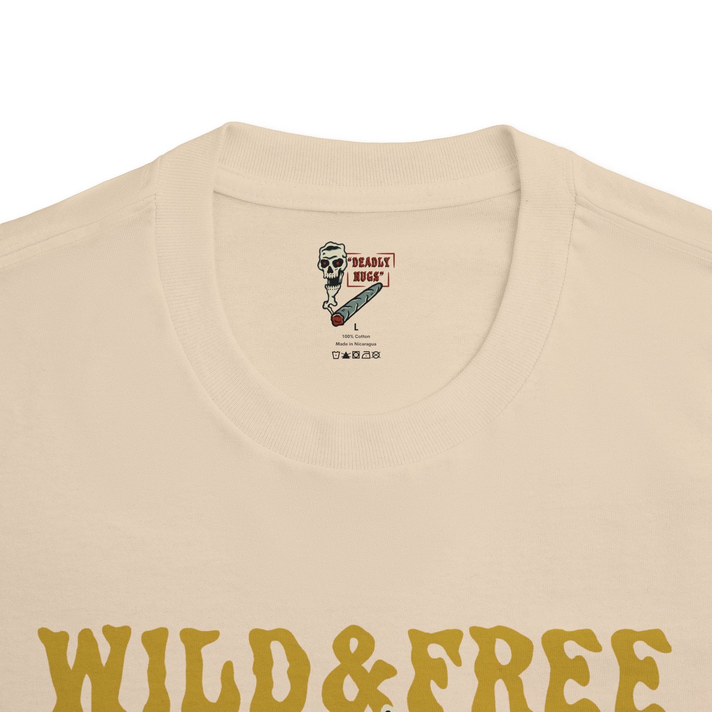 Wild & Free / Premium Unisex Graphic Tee Aesthetic Print Tiger 420 Streetwear / DEADLY NUGS