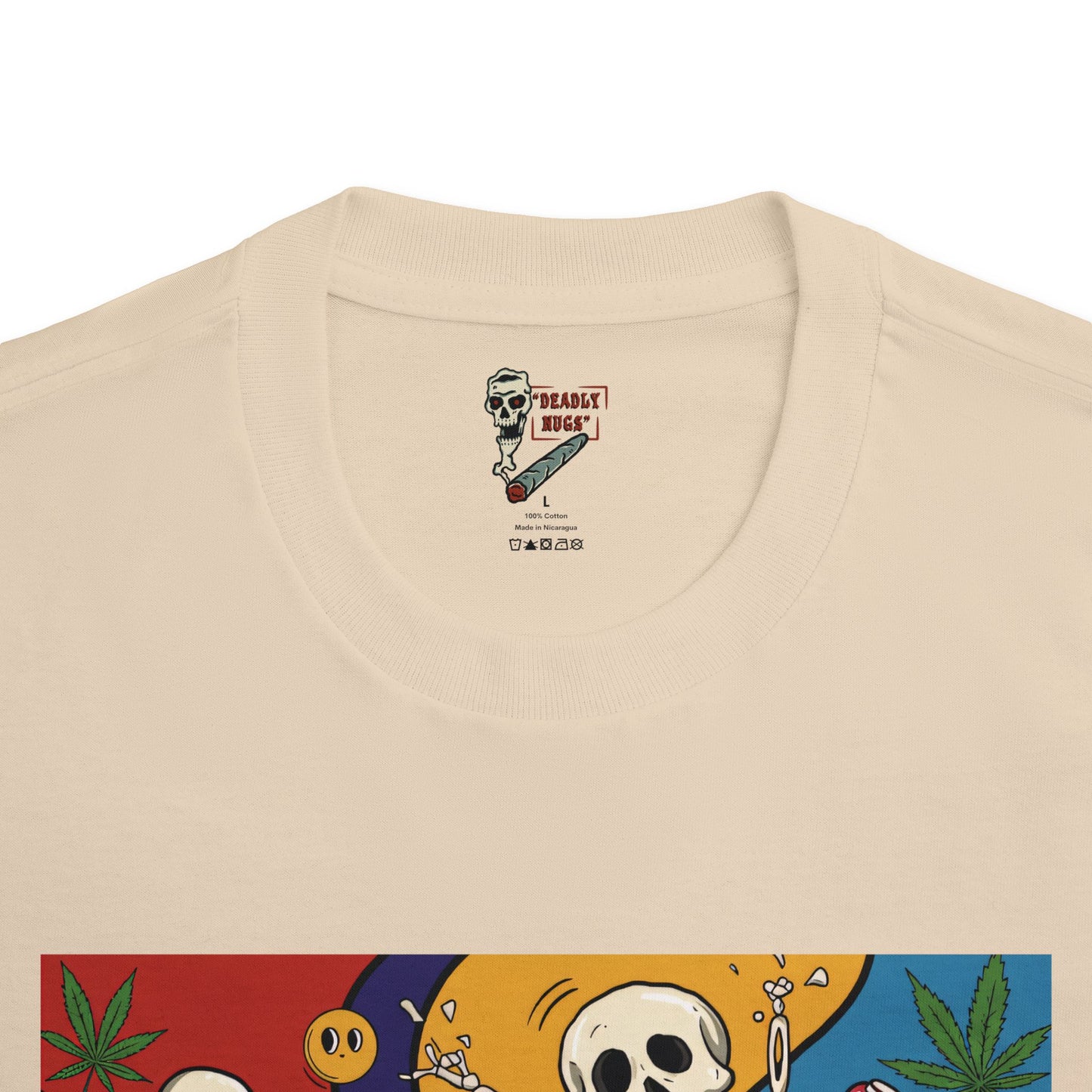 Dank Party / Premium Unisex Graphic Tee Aesthetic Print Ghost Skeleton 420 / DEADLY NUGS