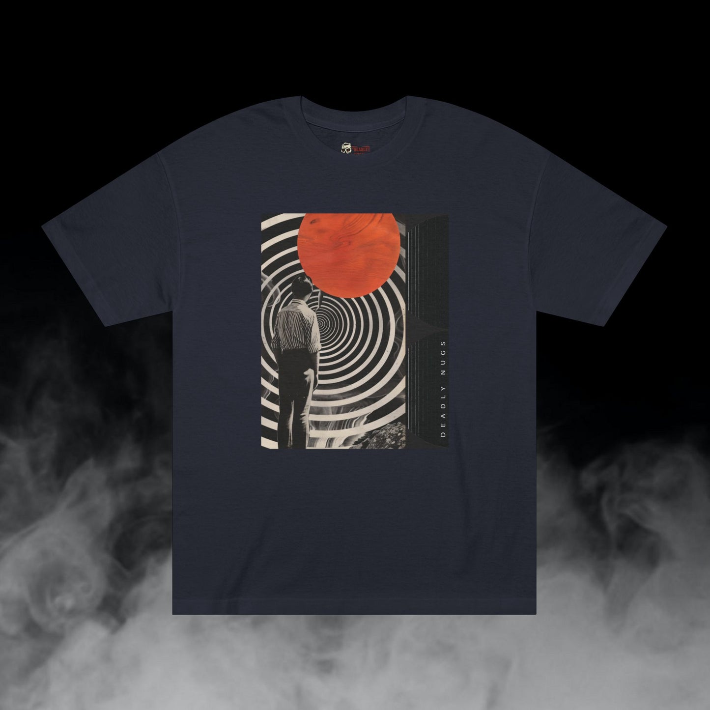 Spun / Psychedelic Spiral Vintage Figure Graphic Tee / Surreal Retro-Futurist Hazy Art / 420 Underground Stoner Streetwear / DEADLY NUGS