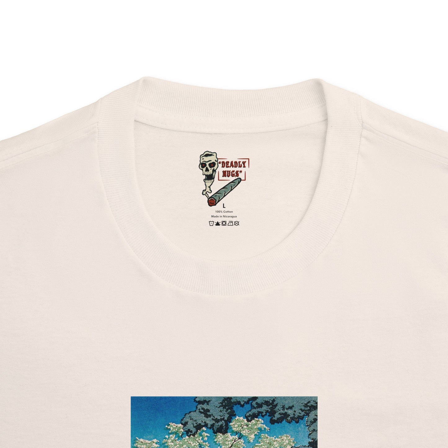 Moments of Peace / Serene Landscape Mountain Water Tree Graphic Tee / Vintage Japanese Art Style / 420 Underground Stoner Streetwear / DEADLY NUGS