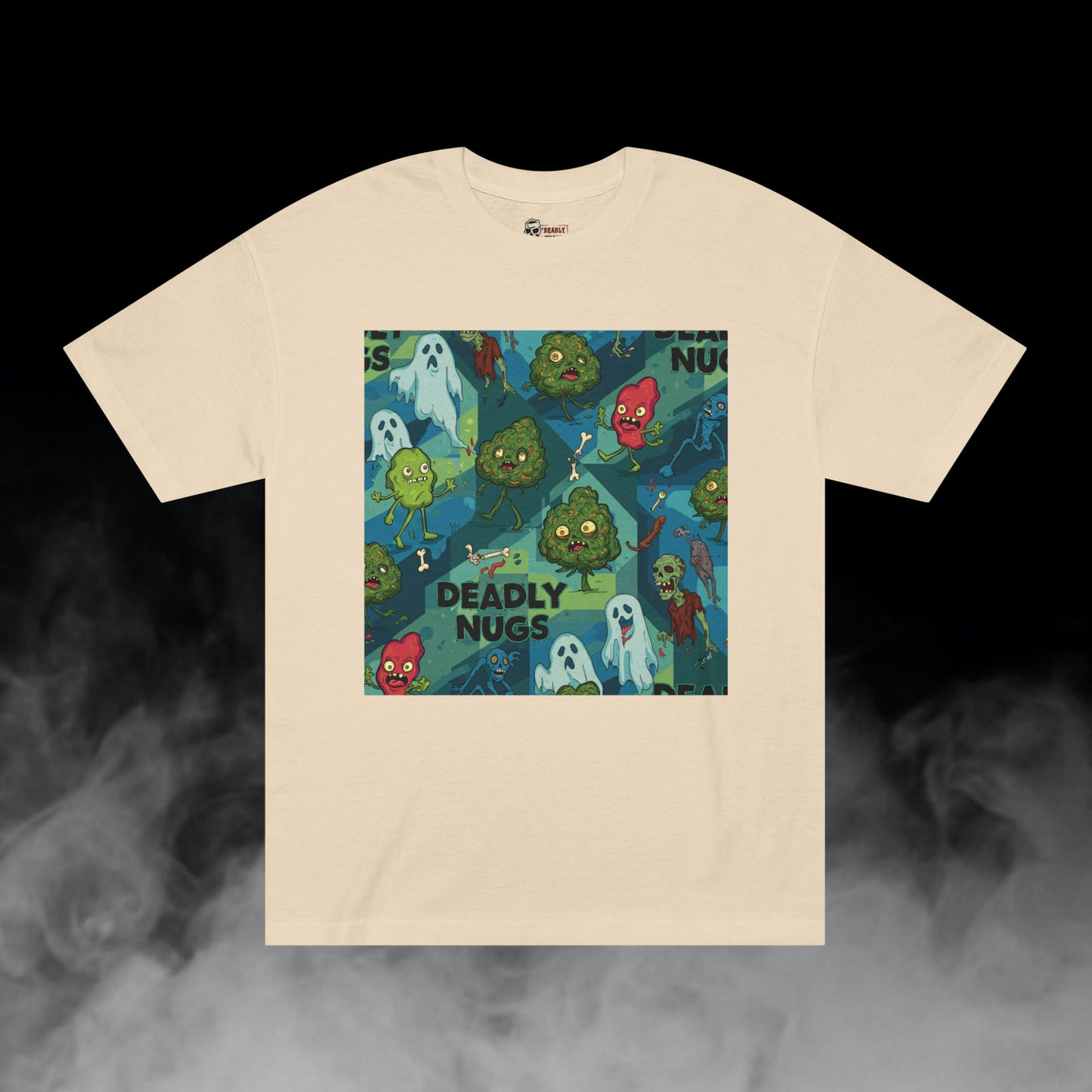Four20 Resurrection / Bud Characters Ghosts Zombies Graphic Tee / Gritty Obscure Horror Cartoon Pop Art / 420 Underground Stoner Streetwear / DEADLY NUGS