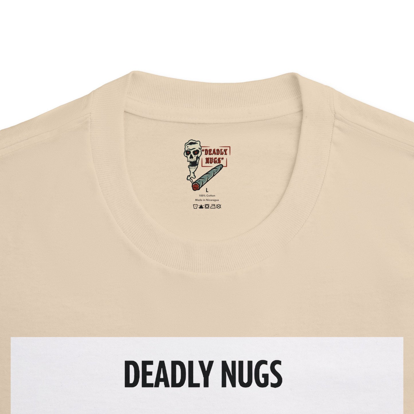 With the Homies / Premium Unisex Graphic Tee Aesthetic Print Ghost Skeleton 420 / DEADLY NUGS