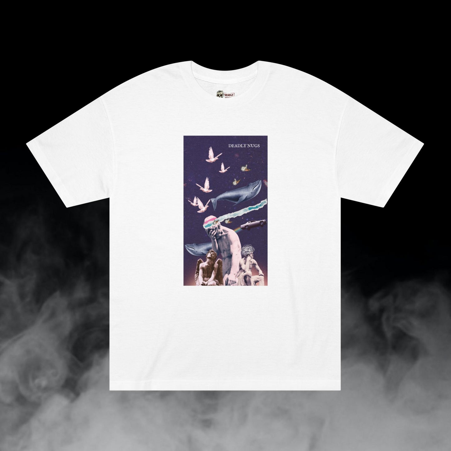 Deep Drift / Surreal Cosmic Dream Collage Graphic Tee / Reto-Futuristic Classic Art / 420 Underground Stoner Streetwear / DEADLY NUGS