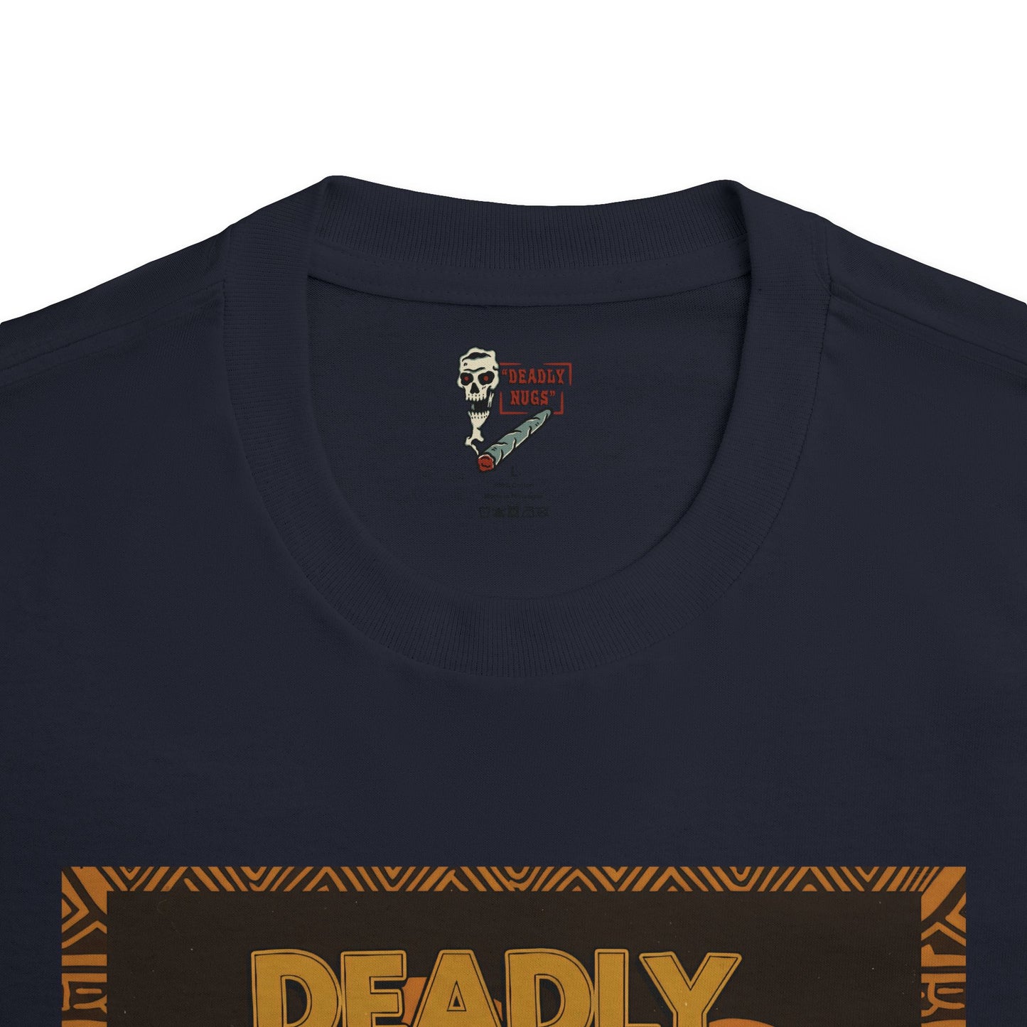 Bambaata / Cannabis Bud Skull Ghost Graphic Tee / Ominous African Tribal Pattern Art / 420 Underground Stoner Streetwear / DEADLY NUGS