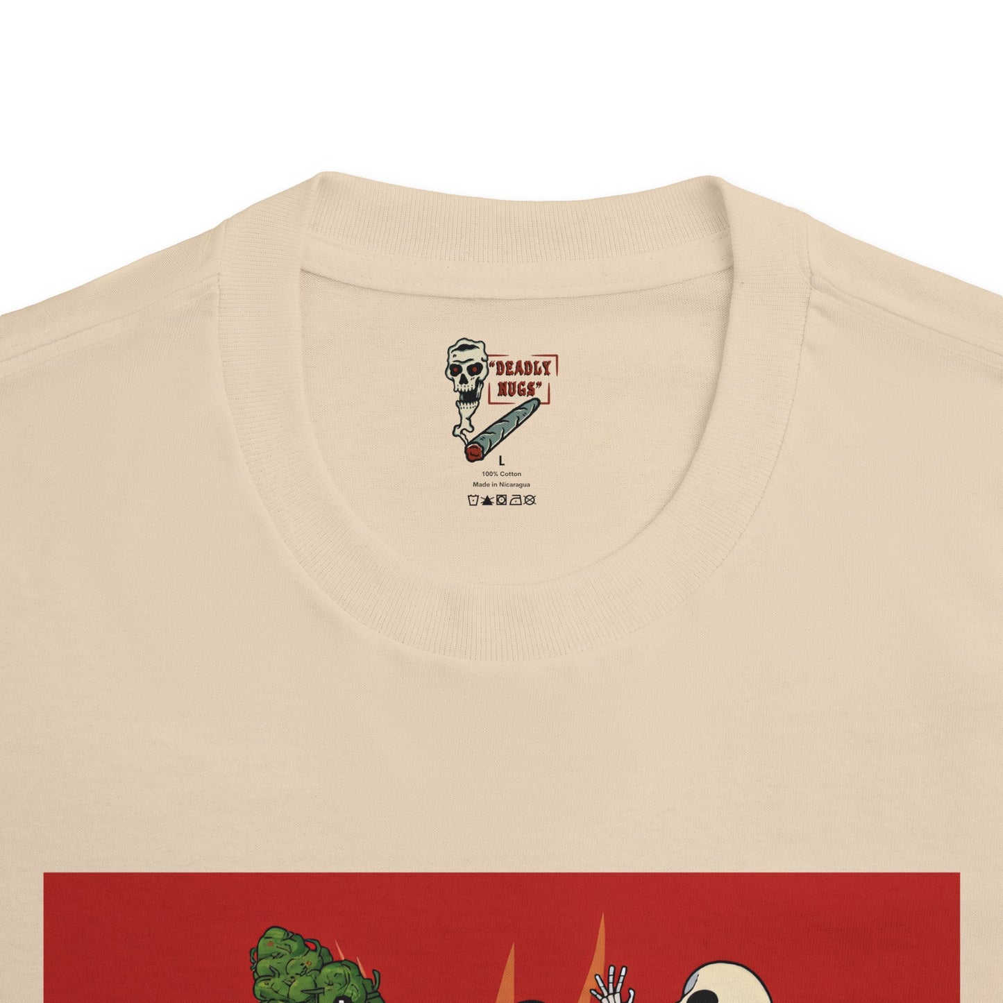 Mean Mug / Premium Unisex Graphic Tee Aesthetic Print Ghost Skeleton 420 / DEADLY NUGS