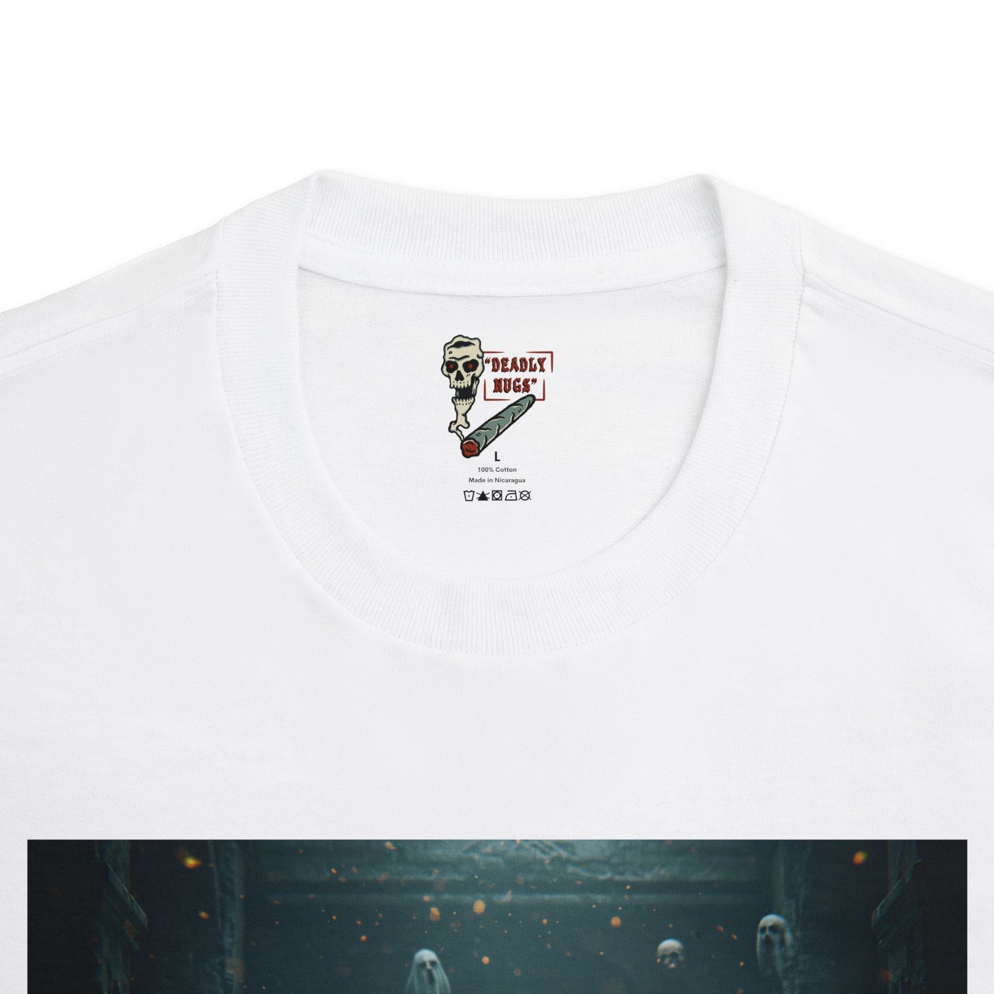 Emergence / Premium Unisex Graphic Tee Aesthetic Print Skull Ghost 420 / DEADLY NUGS