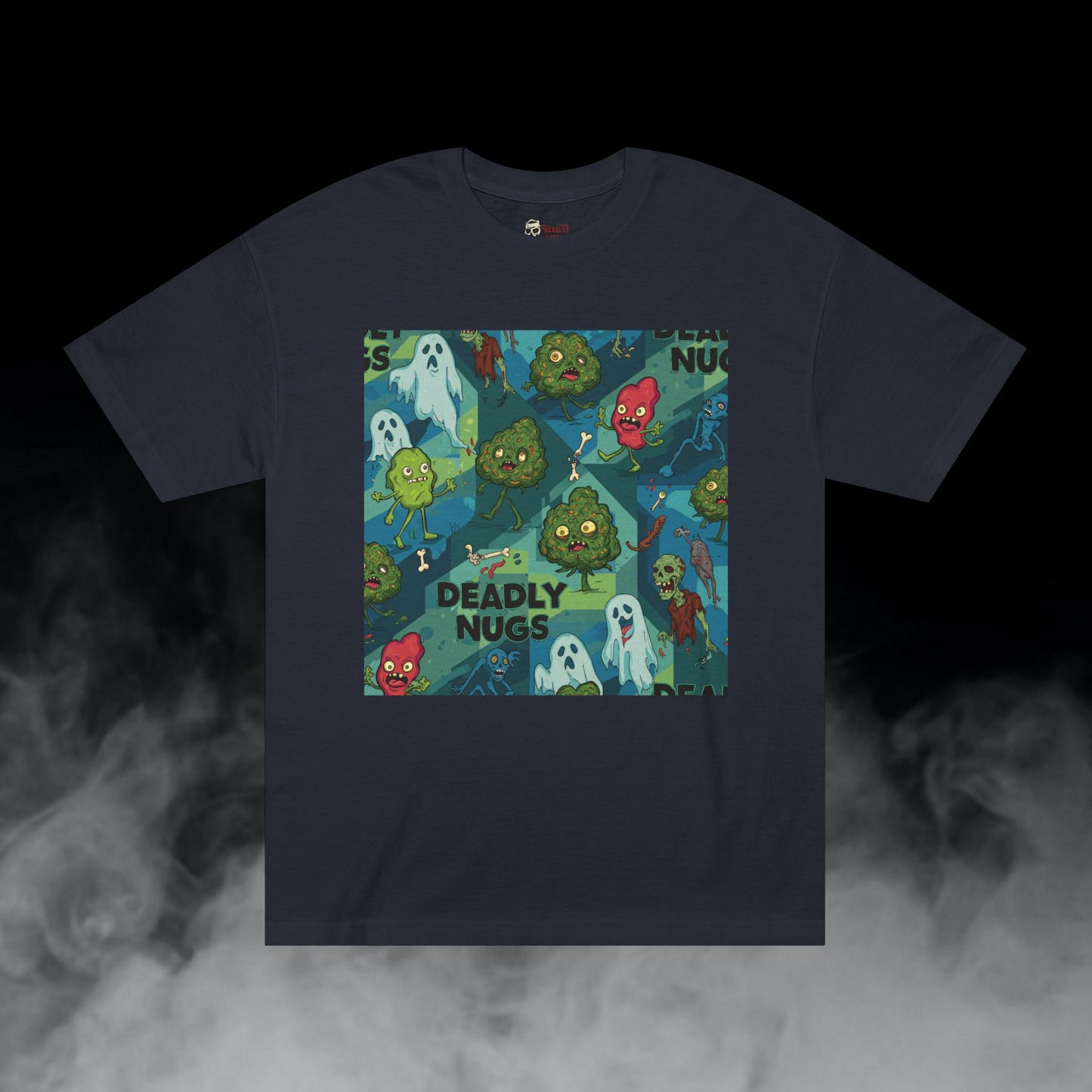 Four20 Resurrection / Bud Characters Ghosts Zombies Graphic Tee / Gritty Obscure Horror Cartoon Pop Art / 420 Underground Stoner Streetwear / DEADLY NUGS