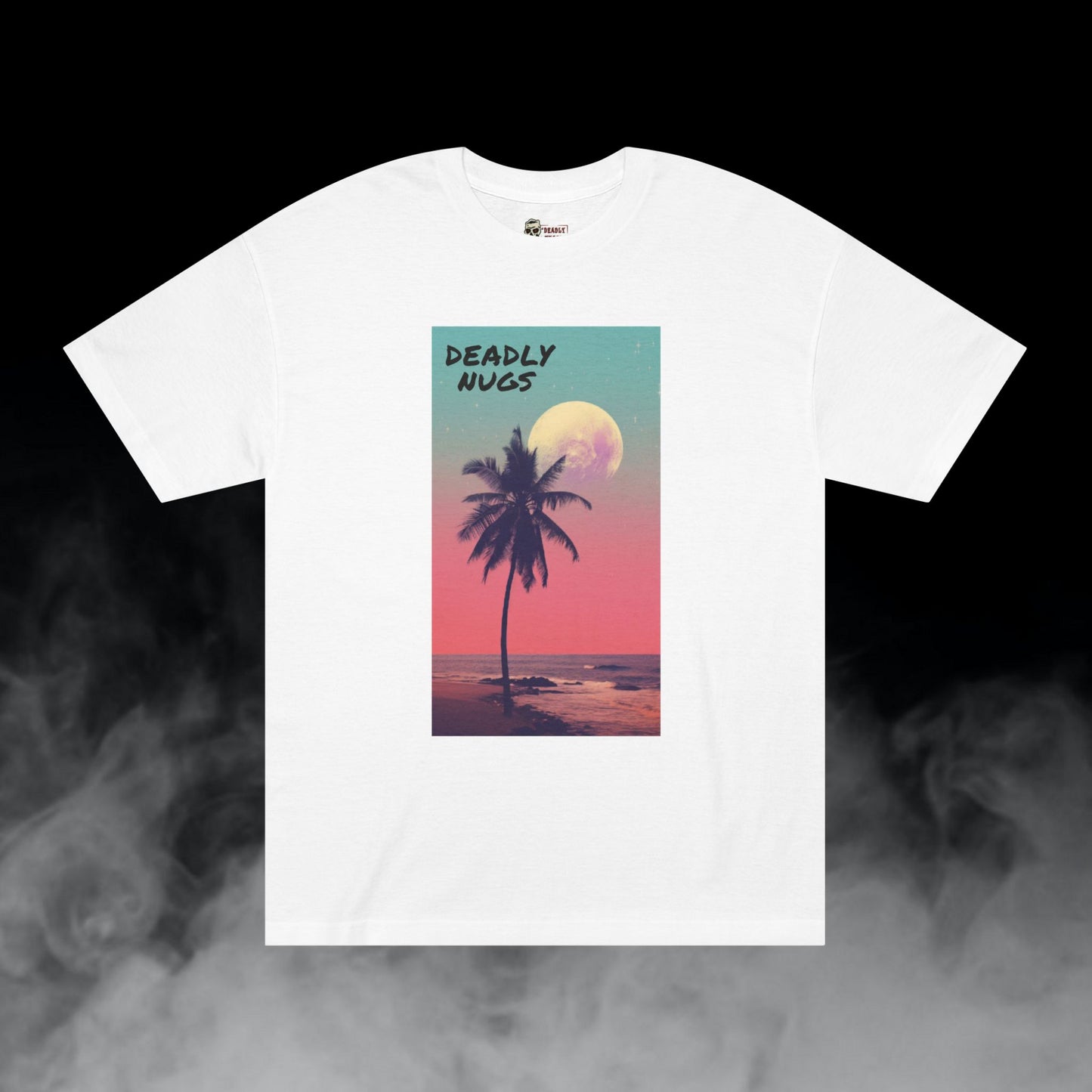 Lunar Beach T-Shirt DEADLY NUGS Aesthetic Print Unisex Graphic Tee