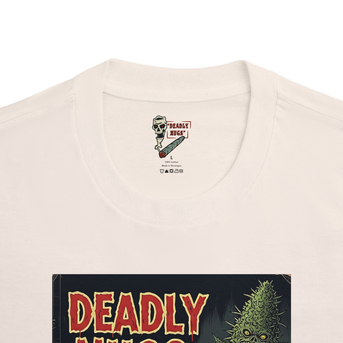 The Reaper's Reserve / Vintage Pulp Horror Skull Art Tee / 420 Underground Stoner Culture / DEADLY NUGS