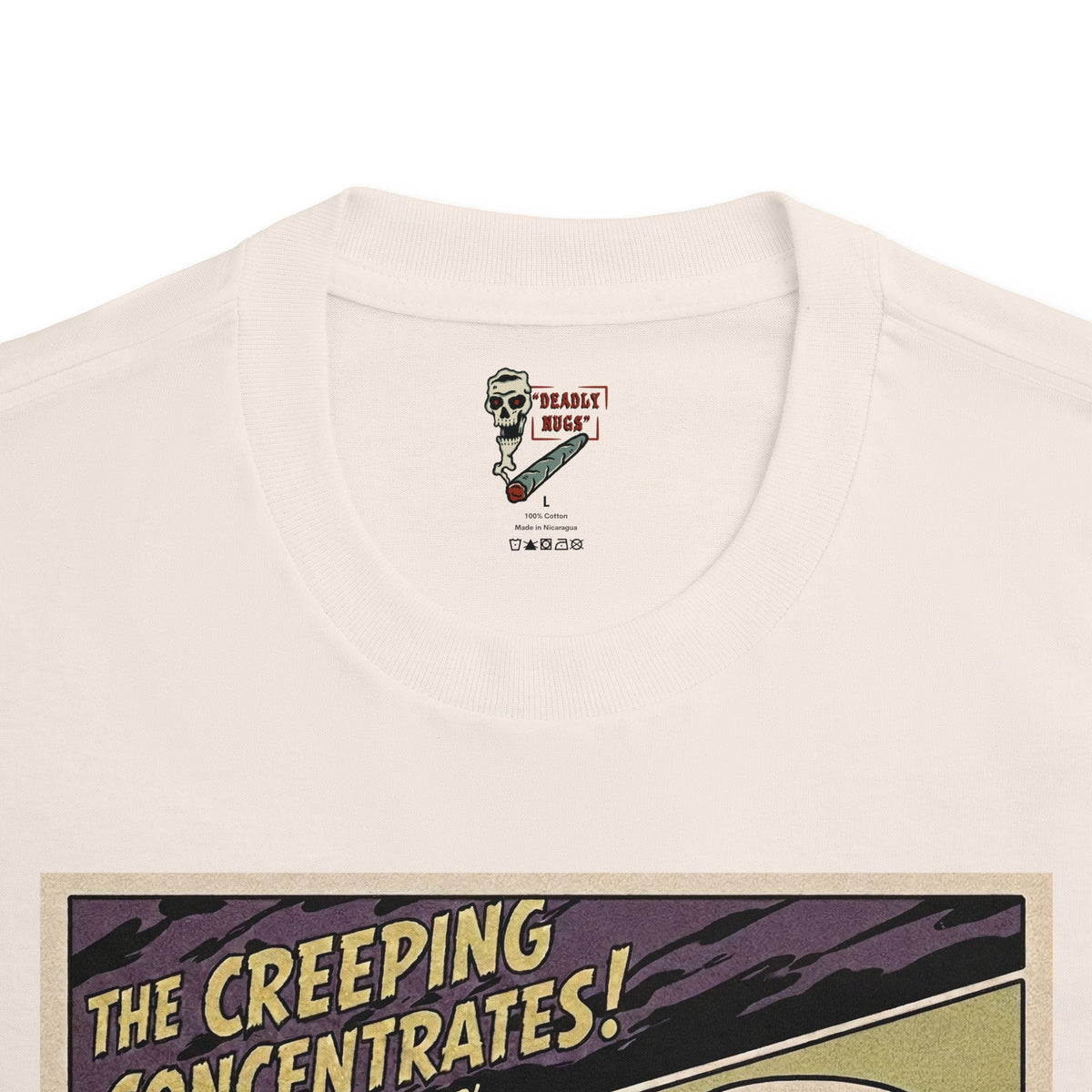 The Creeping Concentrates! / Vintage Pulp Horror Comic Art Tee / 420 Underground Stoner Culture / DEADLY NUGS