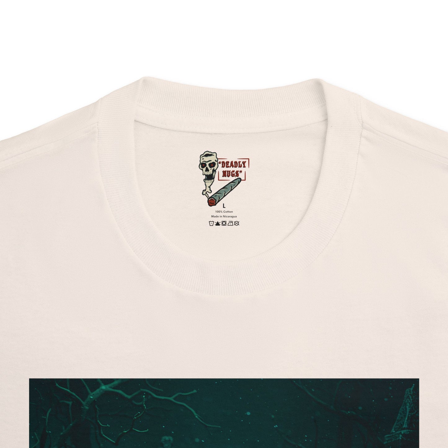 To the Grave / Skeletons with Cannabis in Graveyard Graphic Tee / Hyper-Realistic Eerie Character Art / 420 Underground Stoner Streetwear / DEADLY NUGS