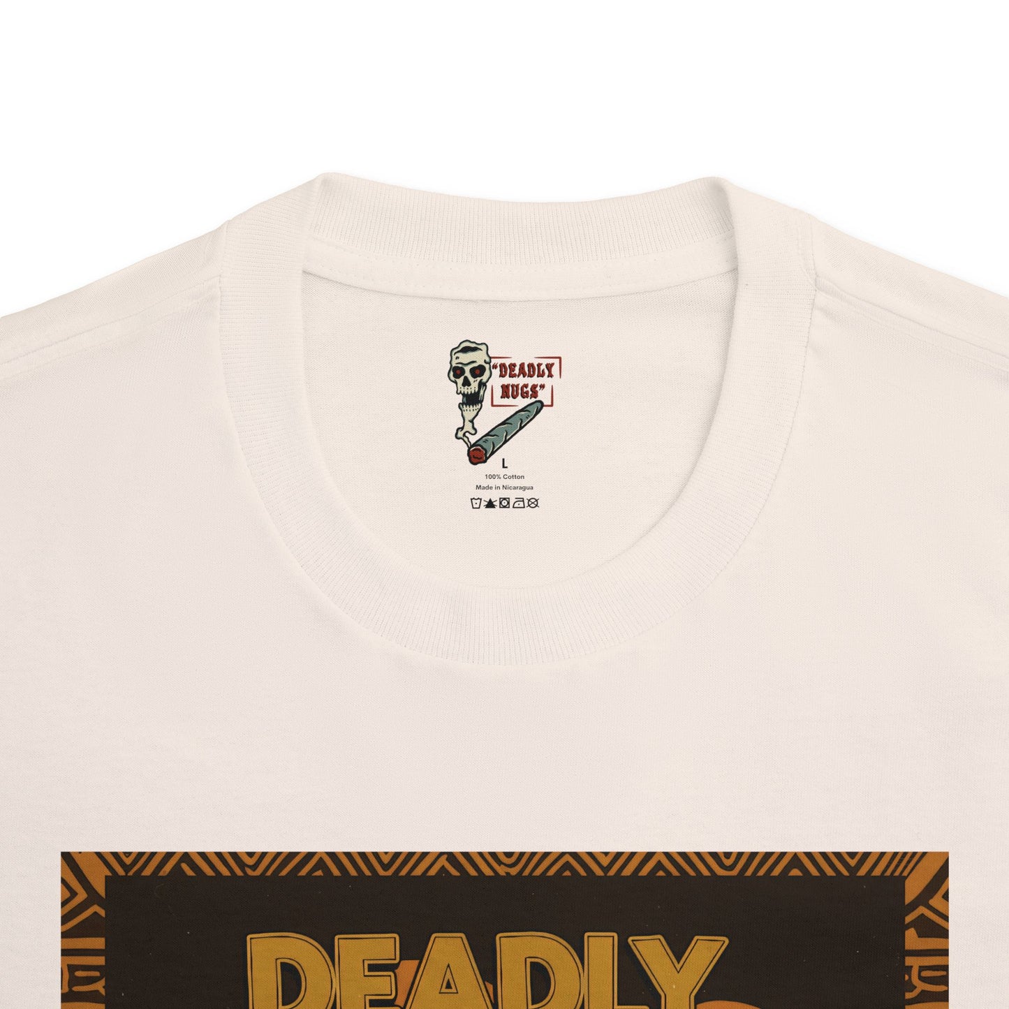 Bambaata / Cannabis Bud Skull Ghost Graphic Tee / Ominous African Tribal Pattern Art / 420 Underground Stoner Streetwear / DEADLY NUGS