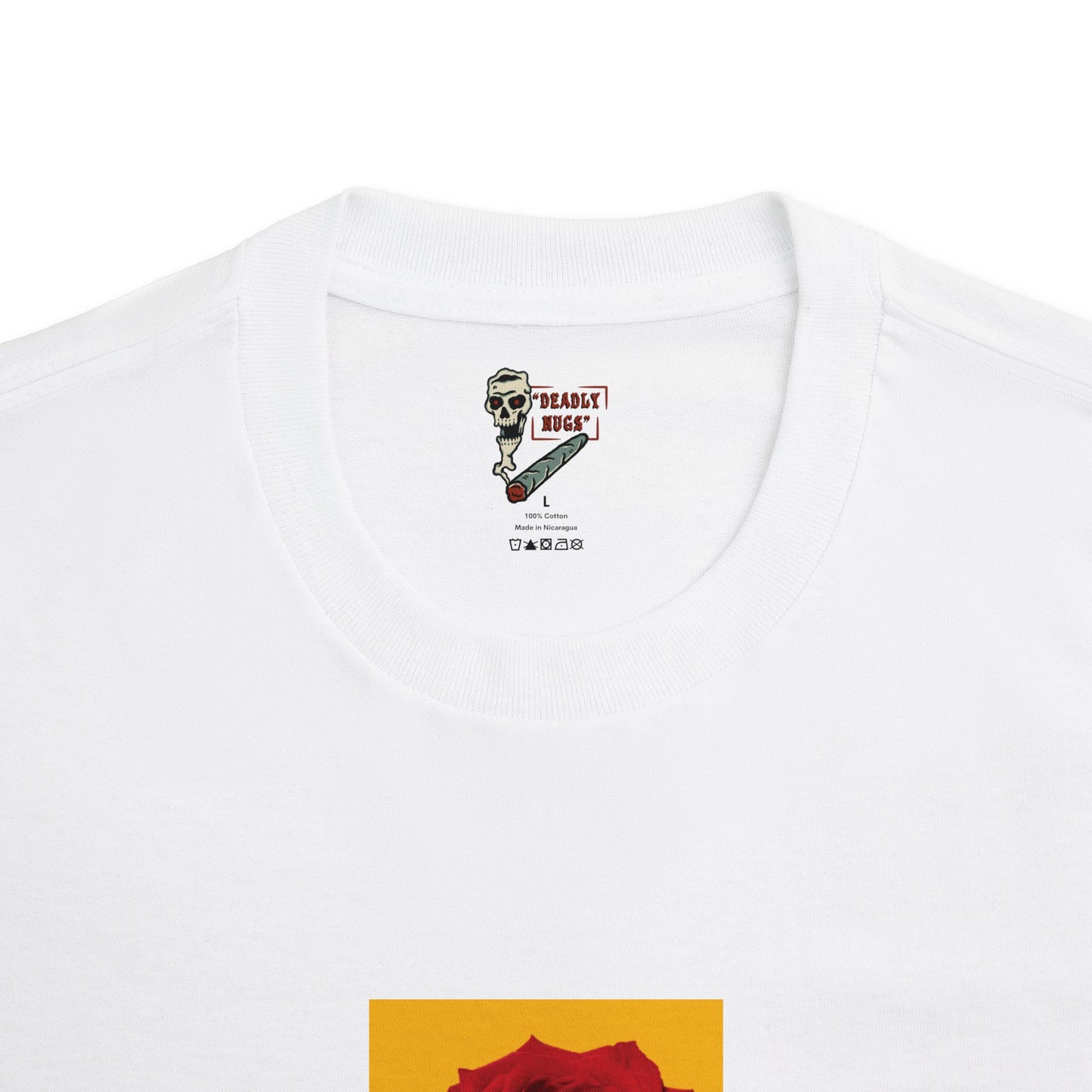 Lone Rose / Rose Bud Magnetic Marigold Graphic Tee / Classic Vintage Style Art / 420 Underground Stoner Streetwear / DEADLY NUGS