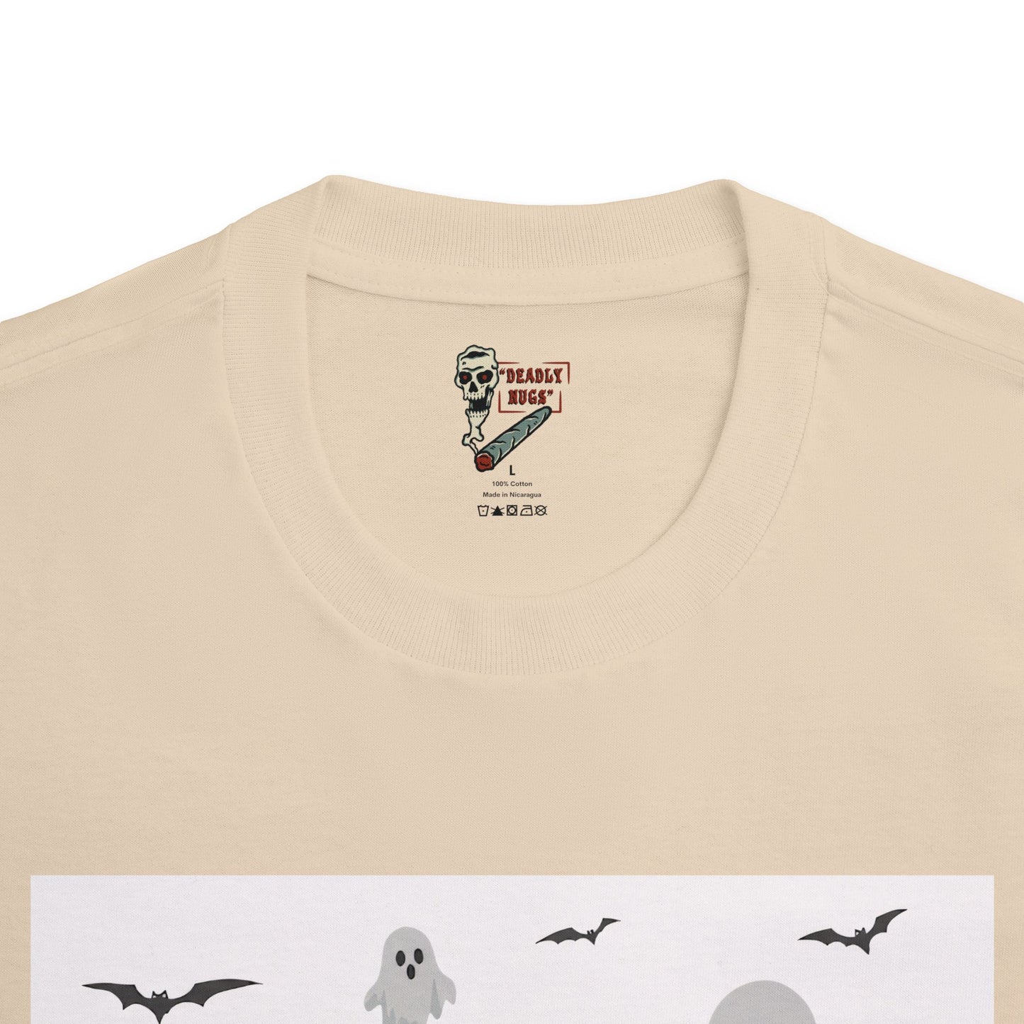 Ground-dead / Premium Unisex Graphic Tee Aesthetic Print Ghost Skeleton 420 / DEADLY NUGS