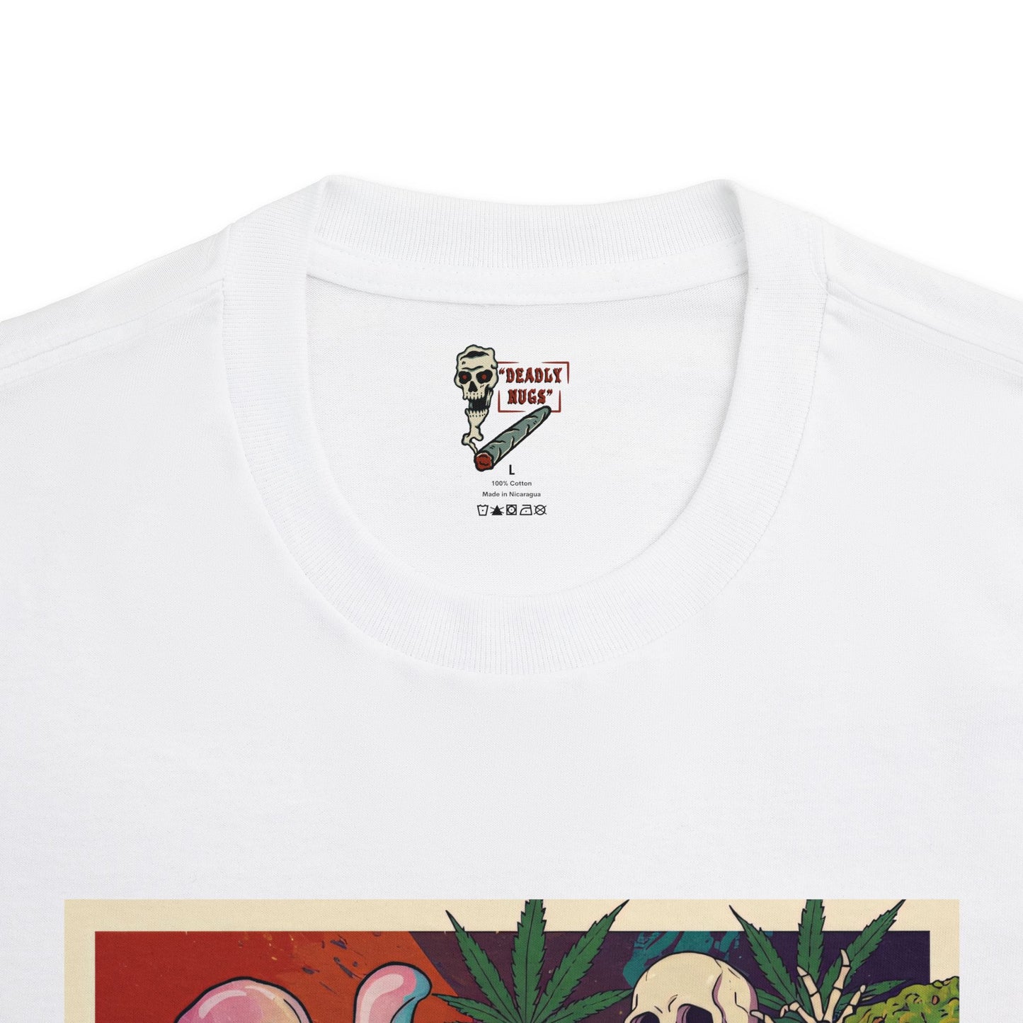 Kaneh Bosem / Premium Unisex Graphic Tee Aesthetic Print Ghost Skeleton 420 / DEADLY NUGS