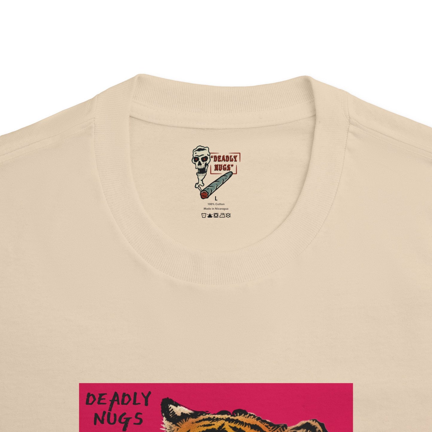 Fierce / Tiger Hot Pink Graphic Tee / Modern Graphic Hype Art Style / 420 Underground Stoner Streetwear / DEADLY NUGS