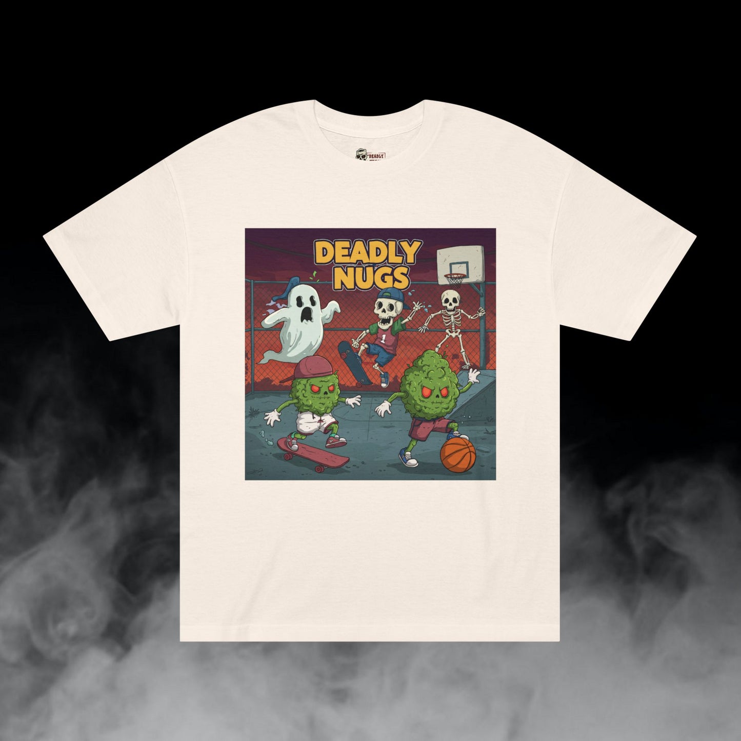 Beatin' Up tha Block T-Shirt DEADLY NUGS Aesthetic Print Unisex Graphic Tee