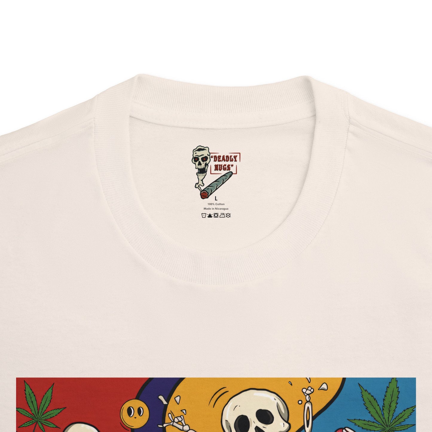 Dank Party / Premium Unisex Graphic Tee Aesthetic Print Ghost Skeleton 420 / DEADLY NUGS