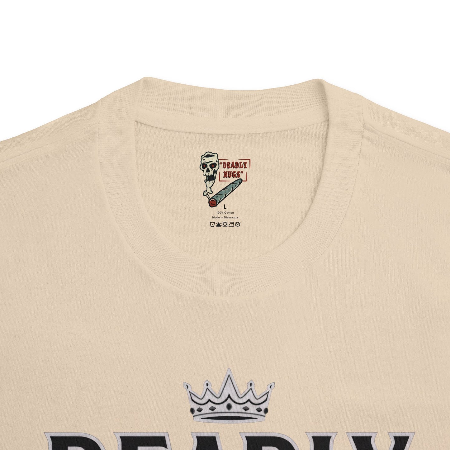 Crowned King / Crown with Typography Graphic Tee / Brand Logo Art / 420 Underground Stoner Streetwear / DEADLY NUGS