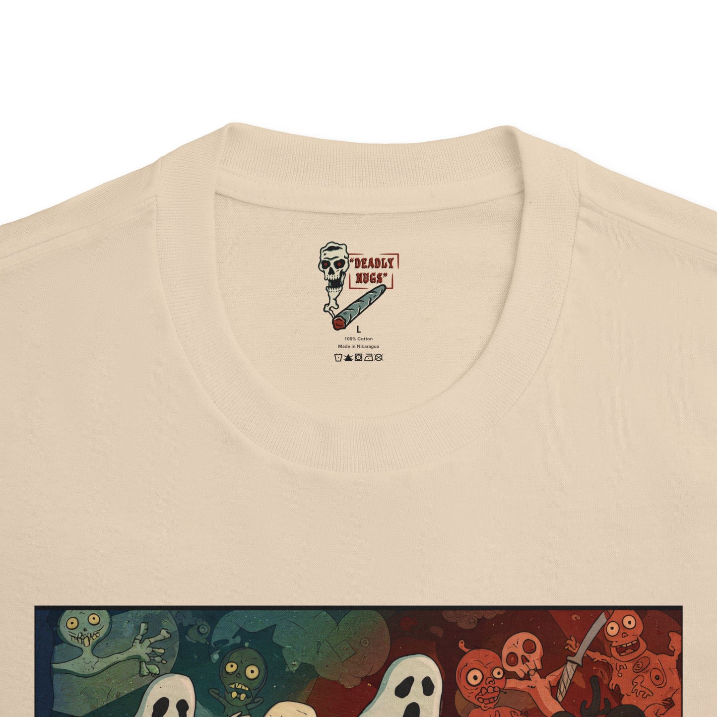 The Madness Strain / Bud Characters Ghosts Skeletons Monsters Graphic Tee / Ominous Macabre Aesthetic Horror Cartoon Art / 420 Underground Stoner Streetwear / DEADLY NUGS