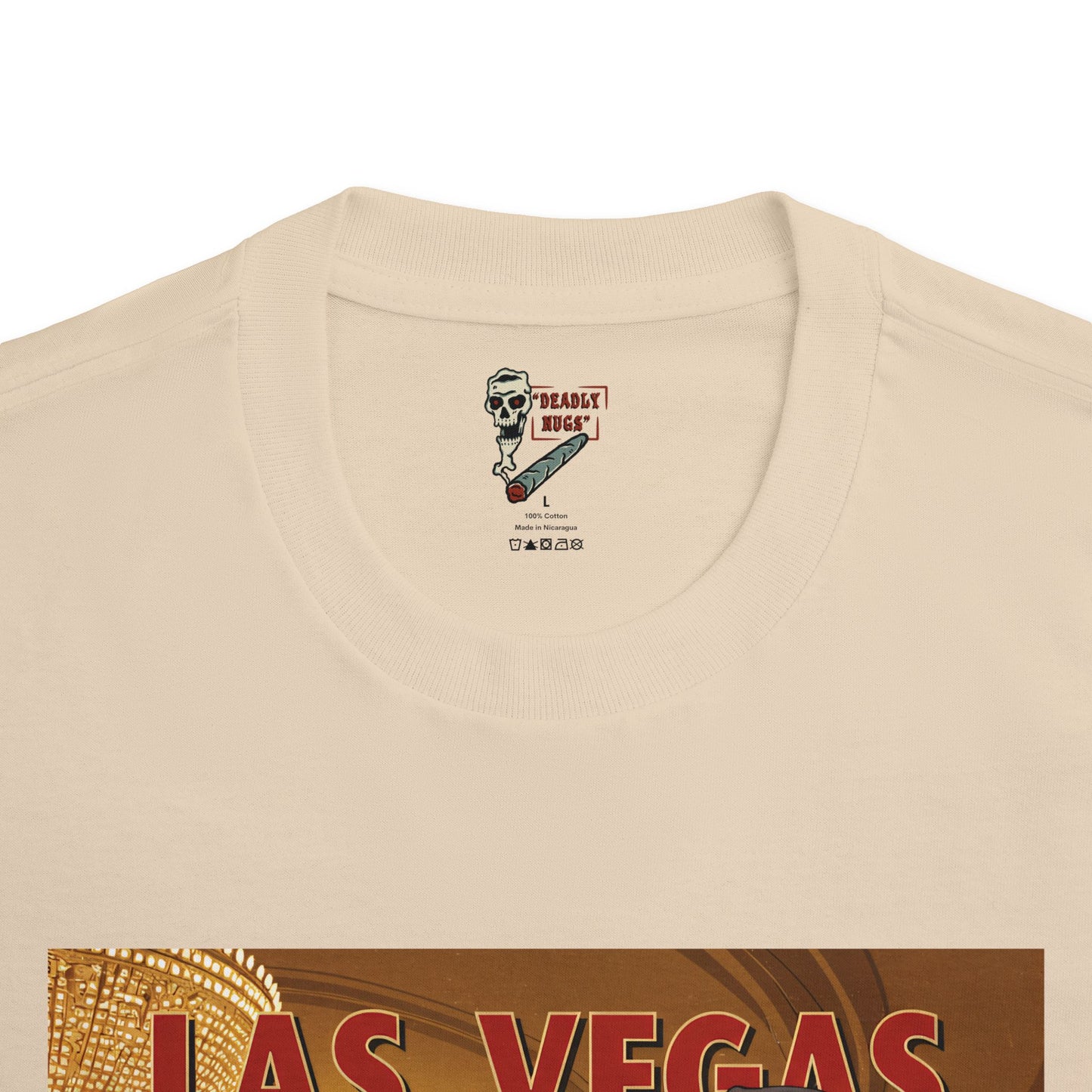 Las Vegas High Stakes / Premium Unisex Graphic Tee Aesthetic Print Skeleton 420 / DEADLY NUGS