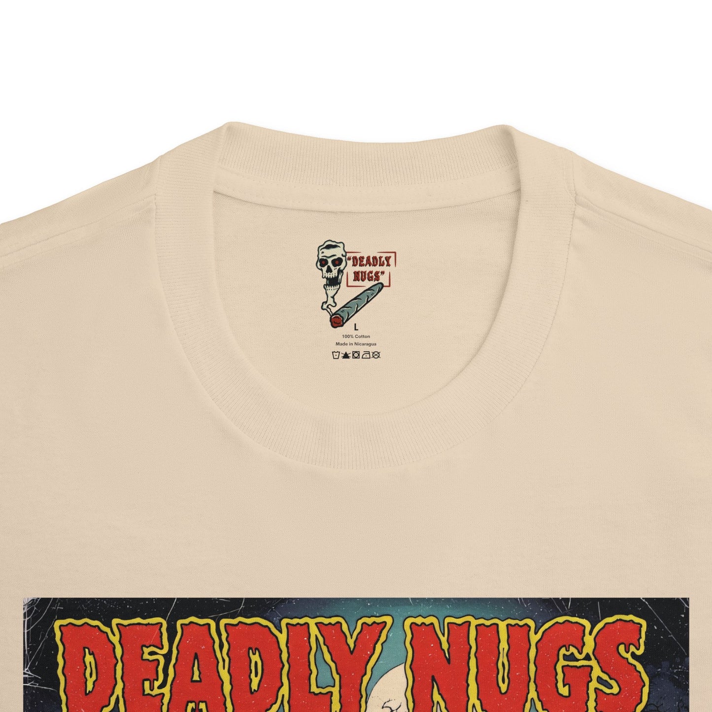 Zombie Kush / Zombie Graveyard Cannabis Bud Graphic Tee / Vintage Pulp Horror Comic Style / 420 Underground Stoner Streetwear / DEADLY NUGS