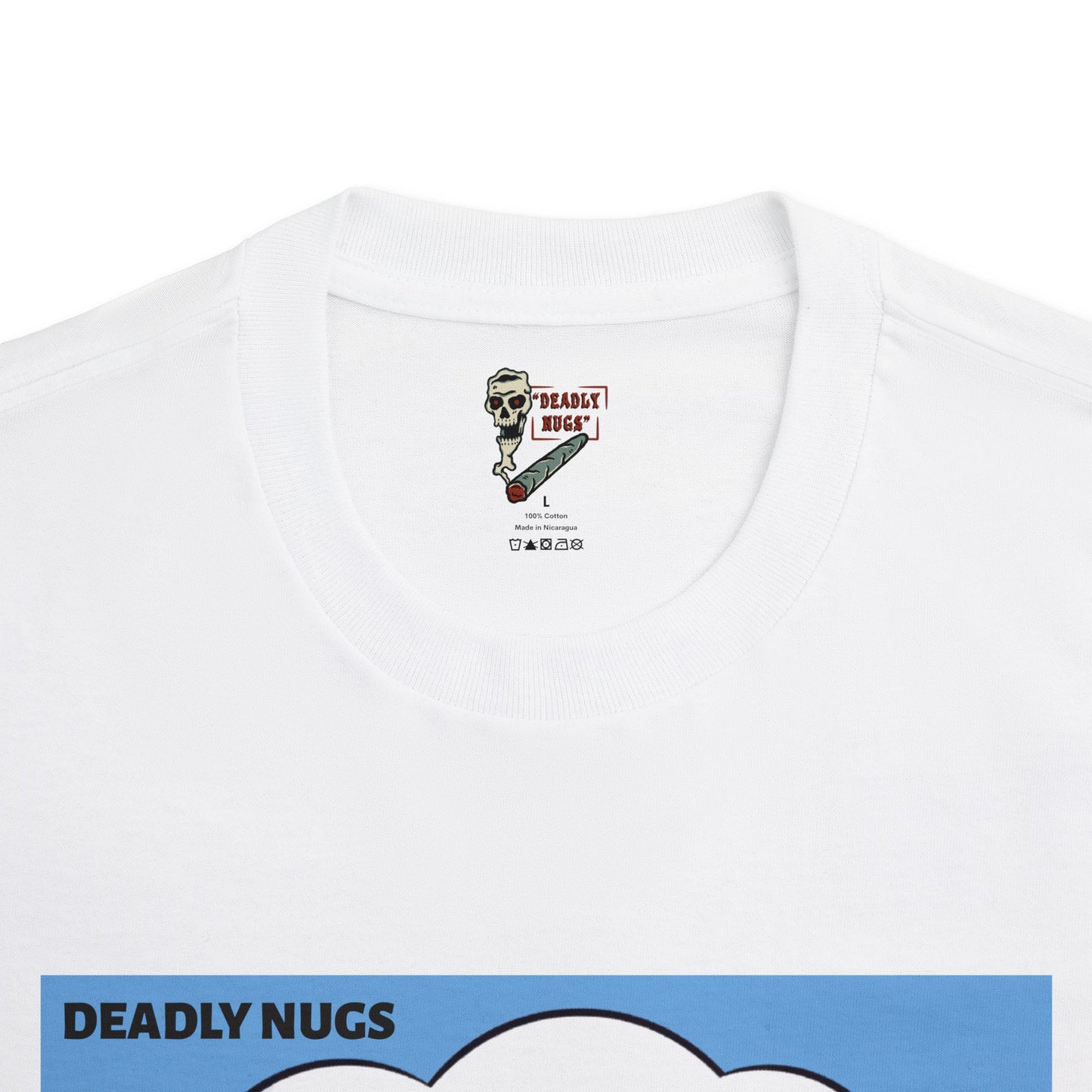 Cloudie / Puff Cloud Character Graphic Tee / Classic Cartoon Art Style / 420 Underground Stoner Streetwear / DEADLY NUGS