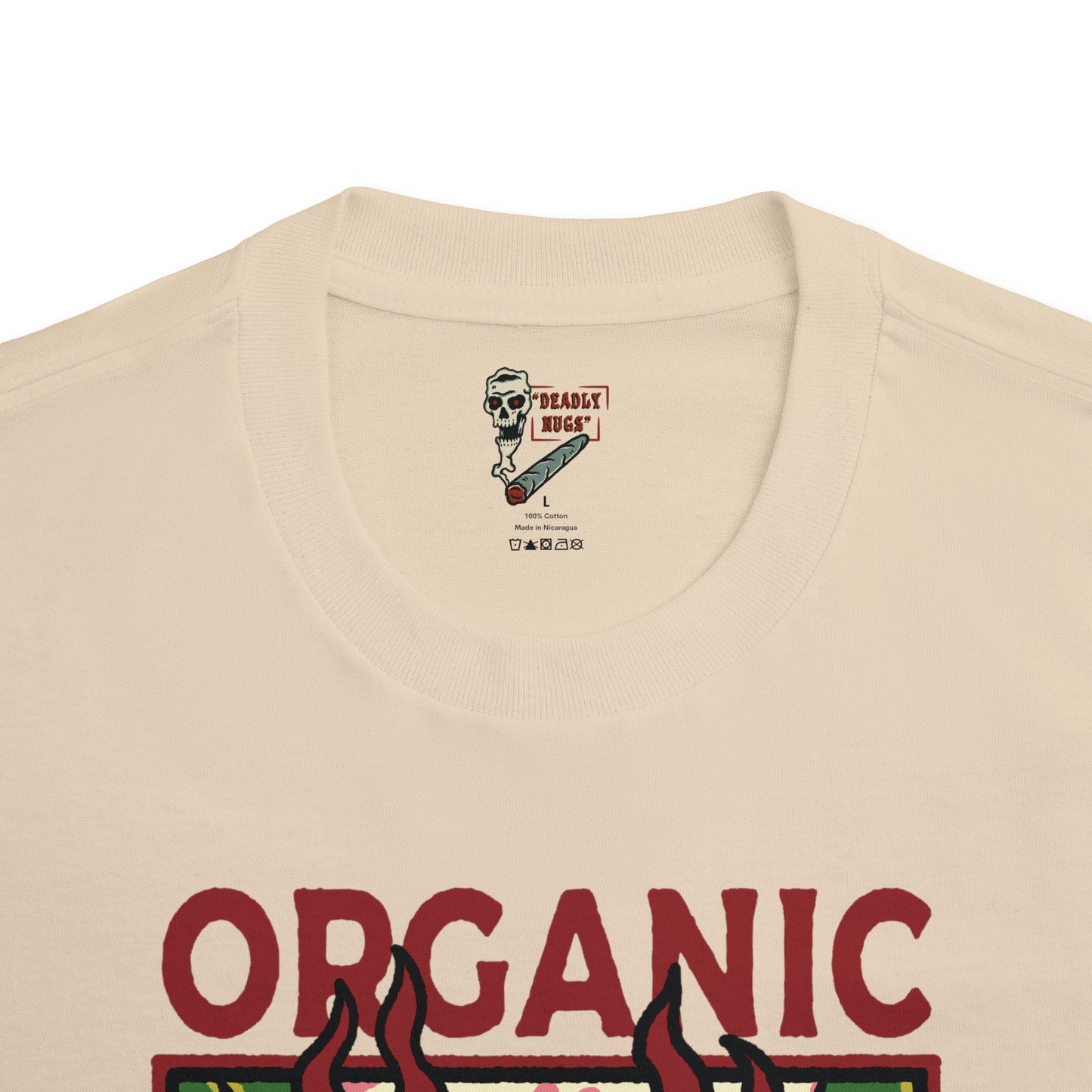 Organic / Premium Unisex Graphic Tee Aesthetic Print Skull 420 Streetwear / DEADLY NUGS