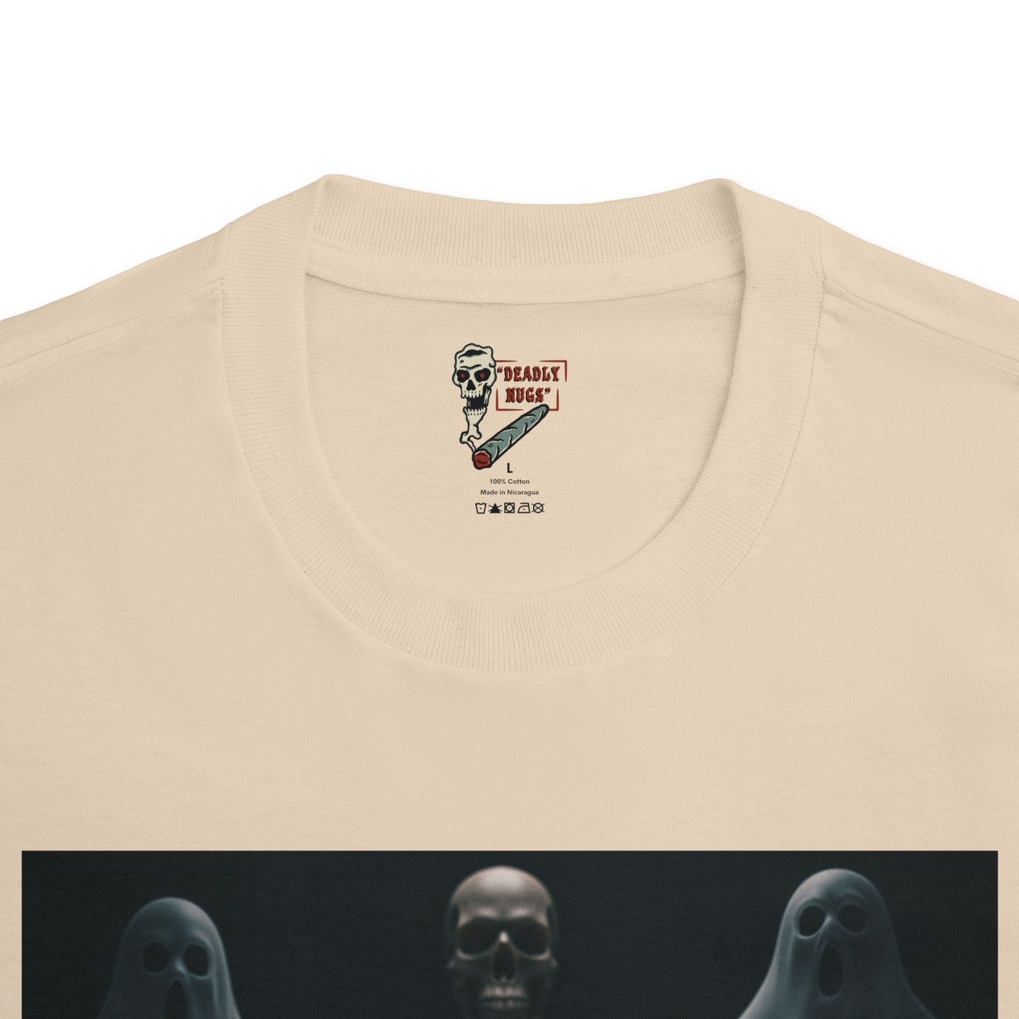 Defying Doubt / Premium Unisex Graphic Tee Aesthetic Print Ghost Skull 420 / DEADLY NUGS