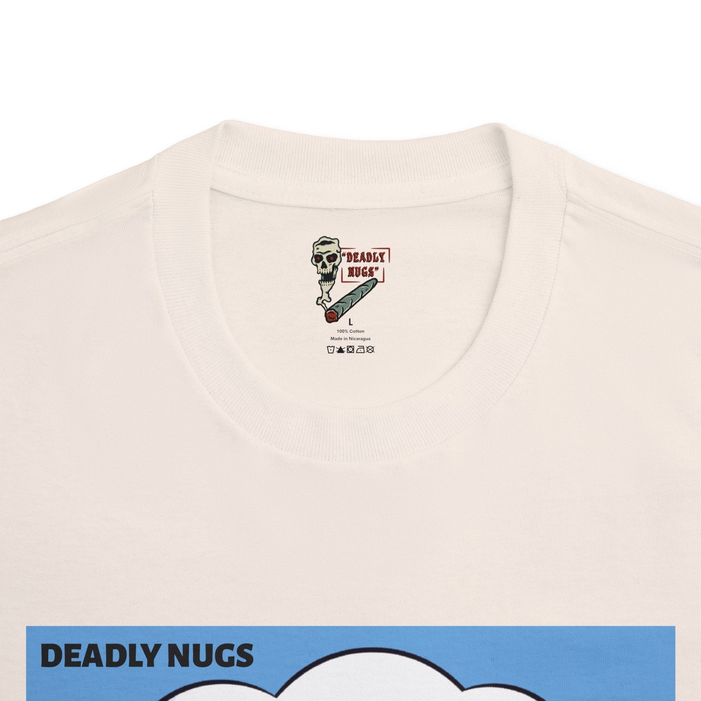 Cloudie / Puff Cloud Character Graphic Tee / Classic Cartoon Art Style / 420 Underground Stoner Streetwear / DEADLY NUGS