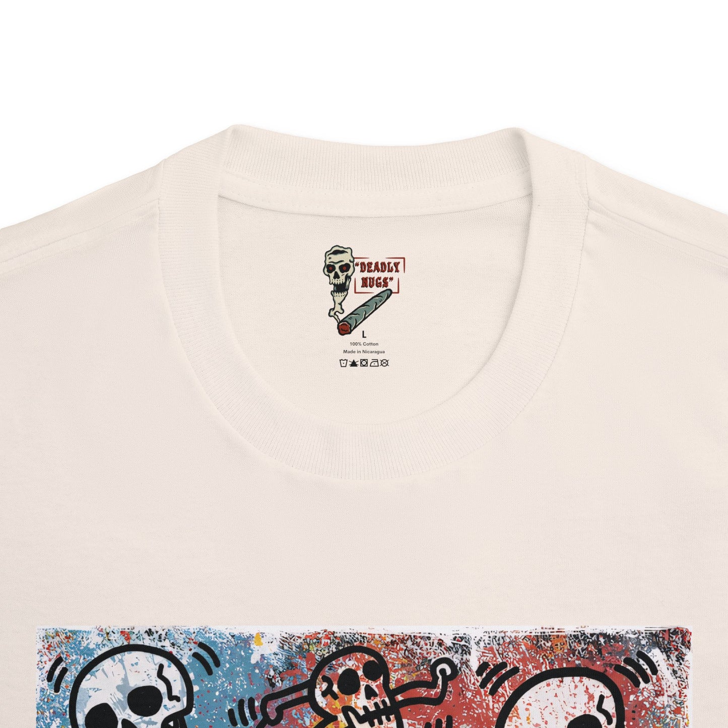 Distortion Waves / Premium Unisex Graphic Tee Aesthetic Print Skull Art Streetwear / DEADLY NUGS