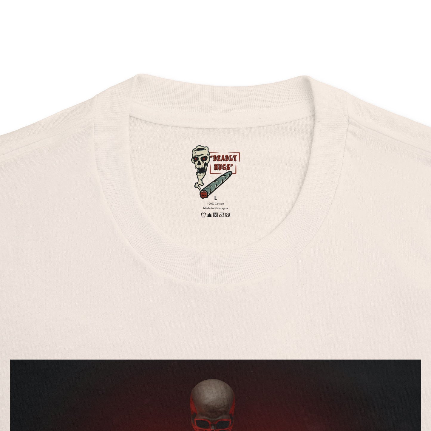 Ritual Flame / Premium Unisex Graphic Tee Aesthetic Print Ghost Skull 420 / DEADLY NUGS