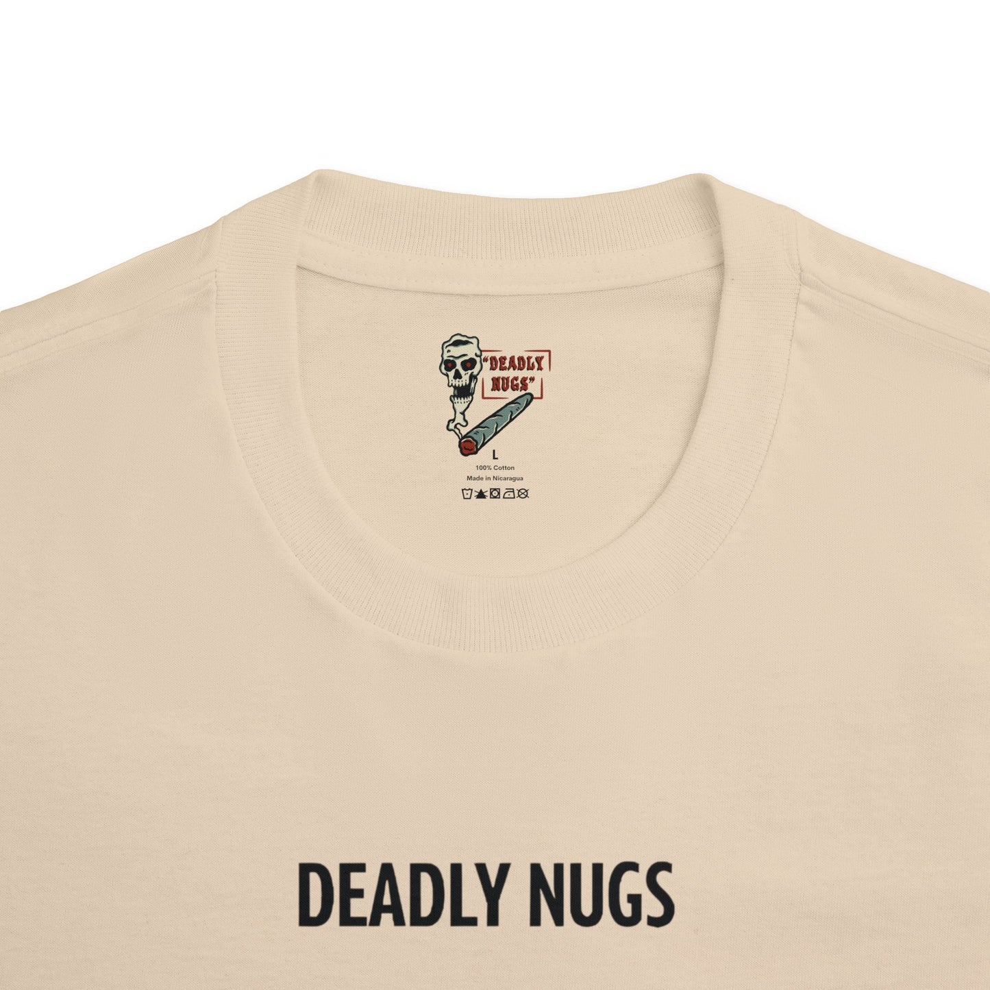 With the Homies / Premium Unisex Graphic Tee Aesthetic Print Ghost Skeleton 420 / DEADLY NUGS