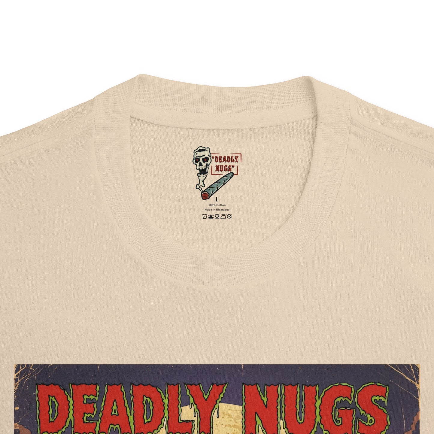 Rolling in Their Graves / Hooded Reaper Cannabis Bud Graphic Tee / Vintage Pulp Horror Comic Style / 420 Underground Stoner Streetwear / DEADLY NUGS