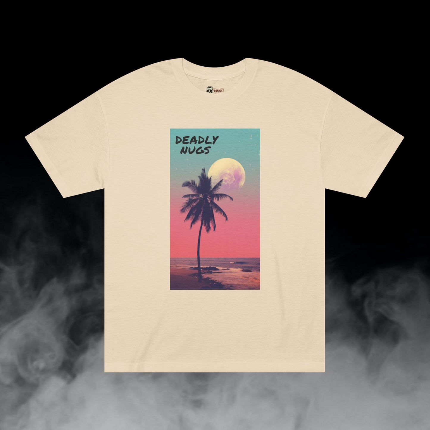 Lunar Beach T-Shirt DEADLY NUGS Aesthetic Print Unisex Graphic Tee