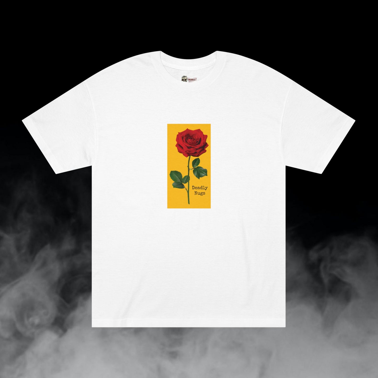 Lone Rose / Rose Bud Magnetic Marigold Graphic Tee / Classic Vintage Style Art / 420 Underground Stoner Streetwear / DEADLY NUGS