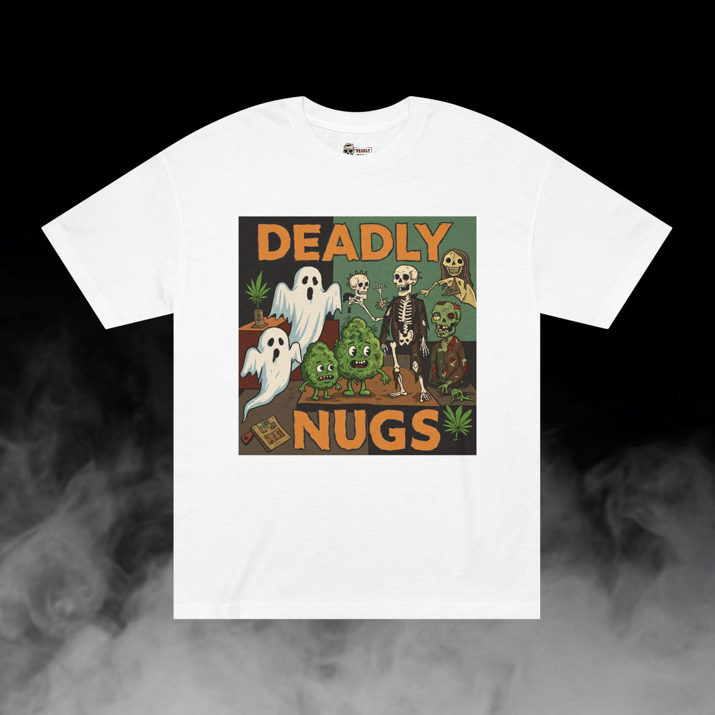 The Dank Awakening / Bud Characters Ghosts Skeleton Zombie Graphic Tee / Sinister Vintage Pop Art Comic Style / 420 Underground Stoner Streetwear / DEADLY NUGS
