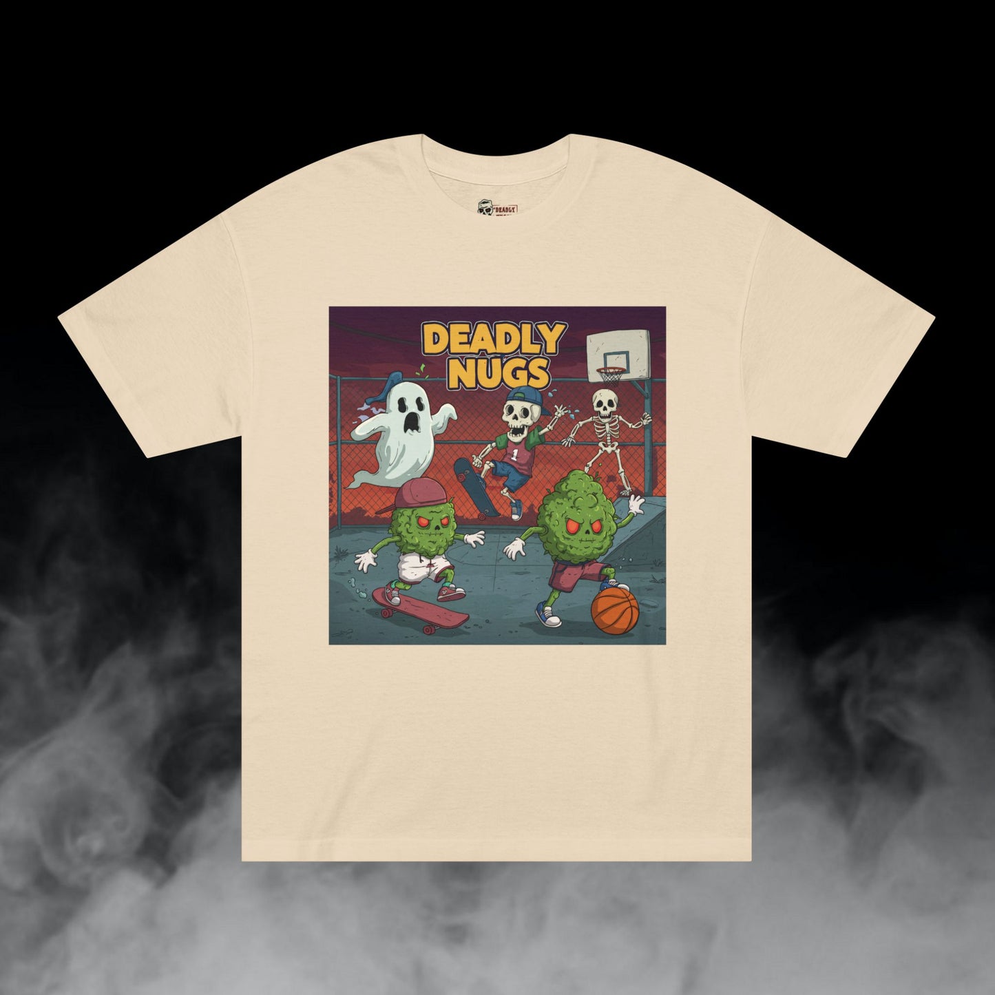 Beatin' Up tha Block T-Shirt DEADLY NUGS Aesthetic Print Unisex Graphic Tee