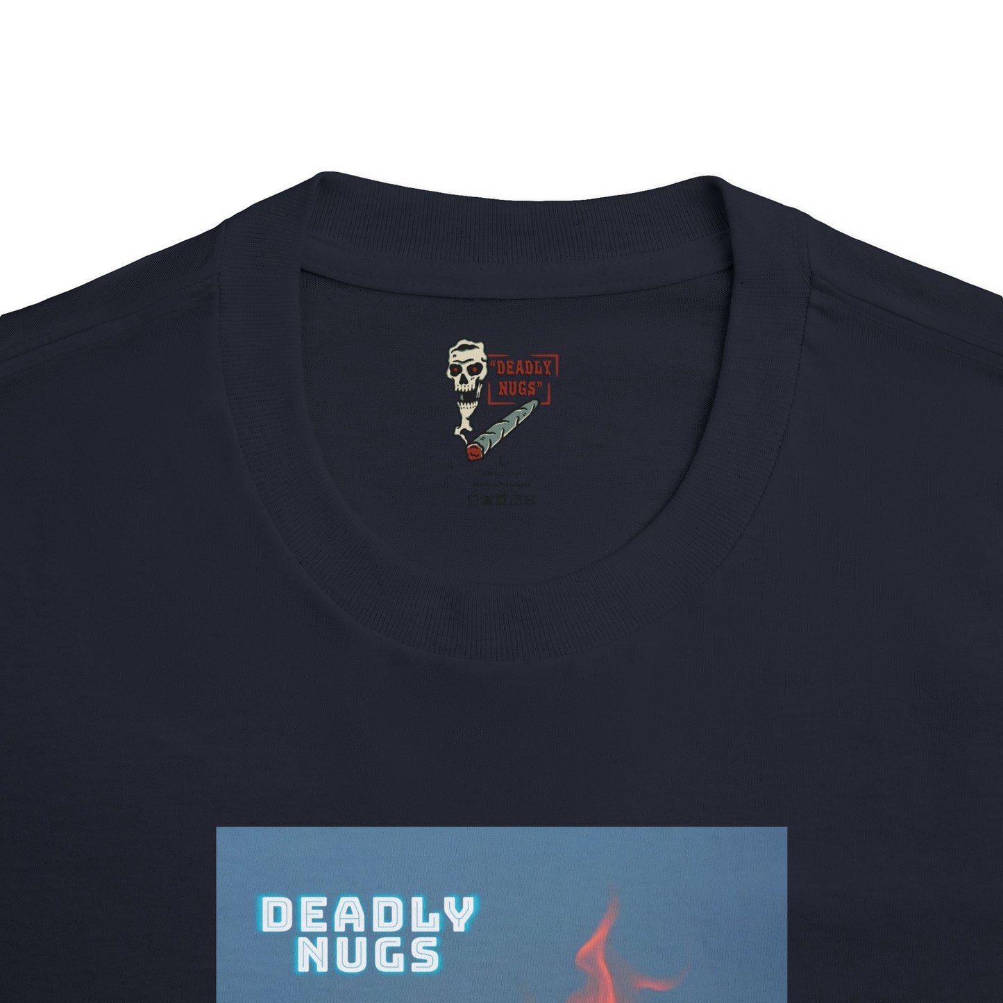 Floral Flames T-Shirt DEADLY NUGS Aesthetic Print Unisex Graphic Tee