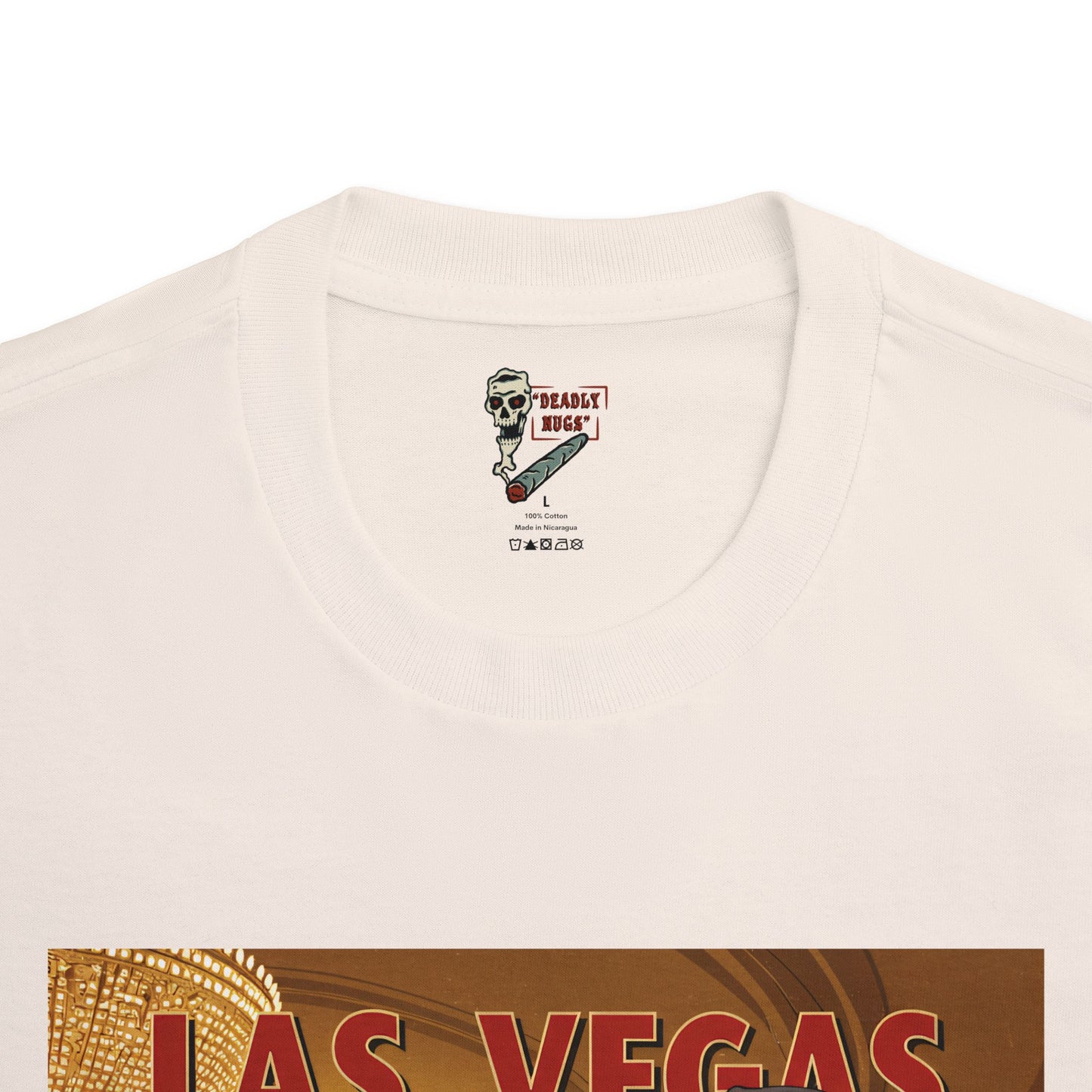 Las Vegas High Stakes / Premium Unisex Graphic Tee Aesthetic Print Skeleton 420 / DEADLY NUGS