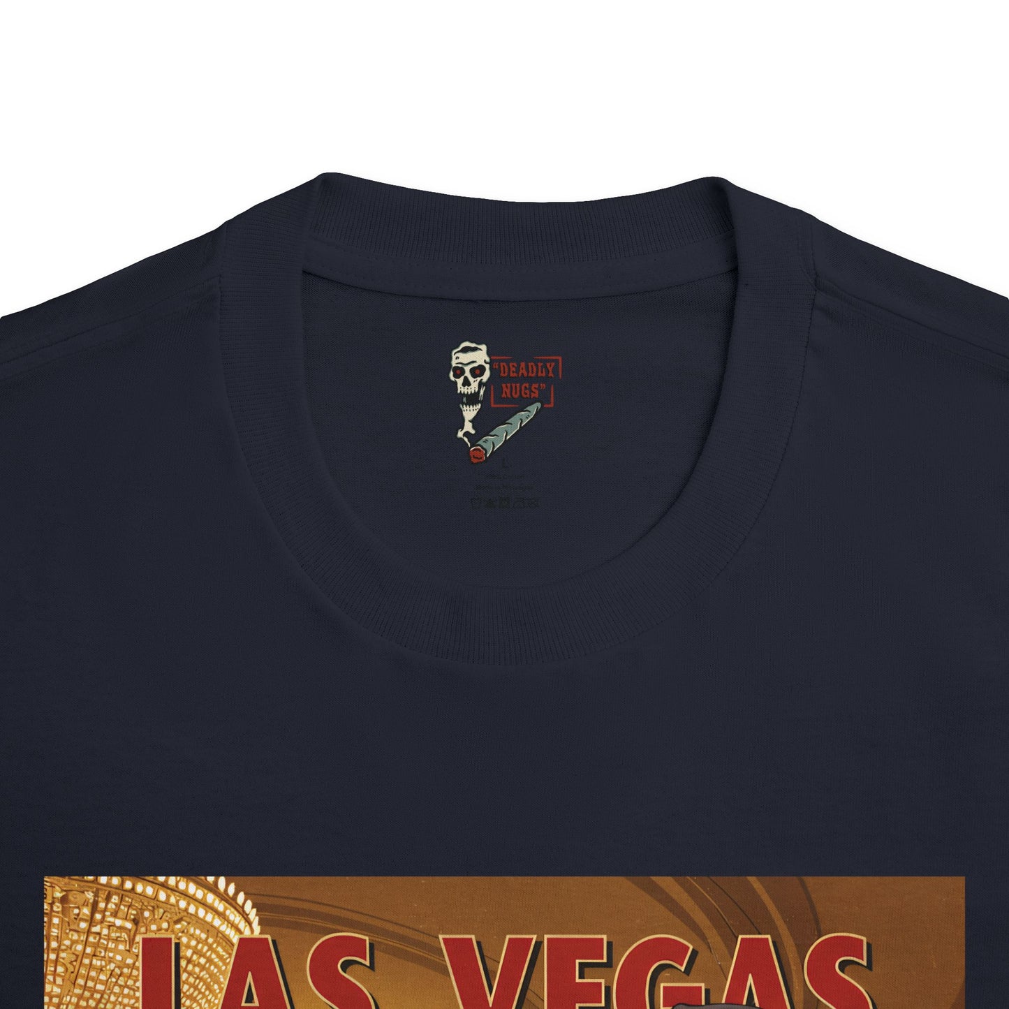 Las Vegas High Stakes / Premium Unisex Graphic Tee Aesthetic Print Skeleton 420 / DEADLY NUGS