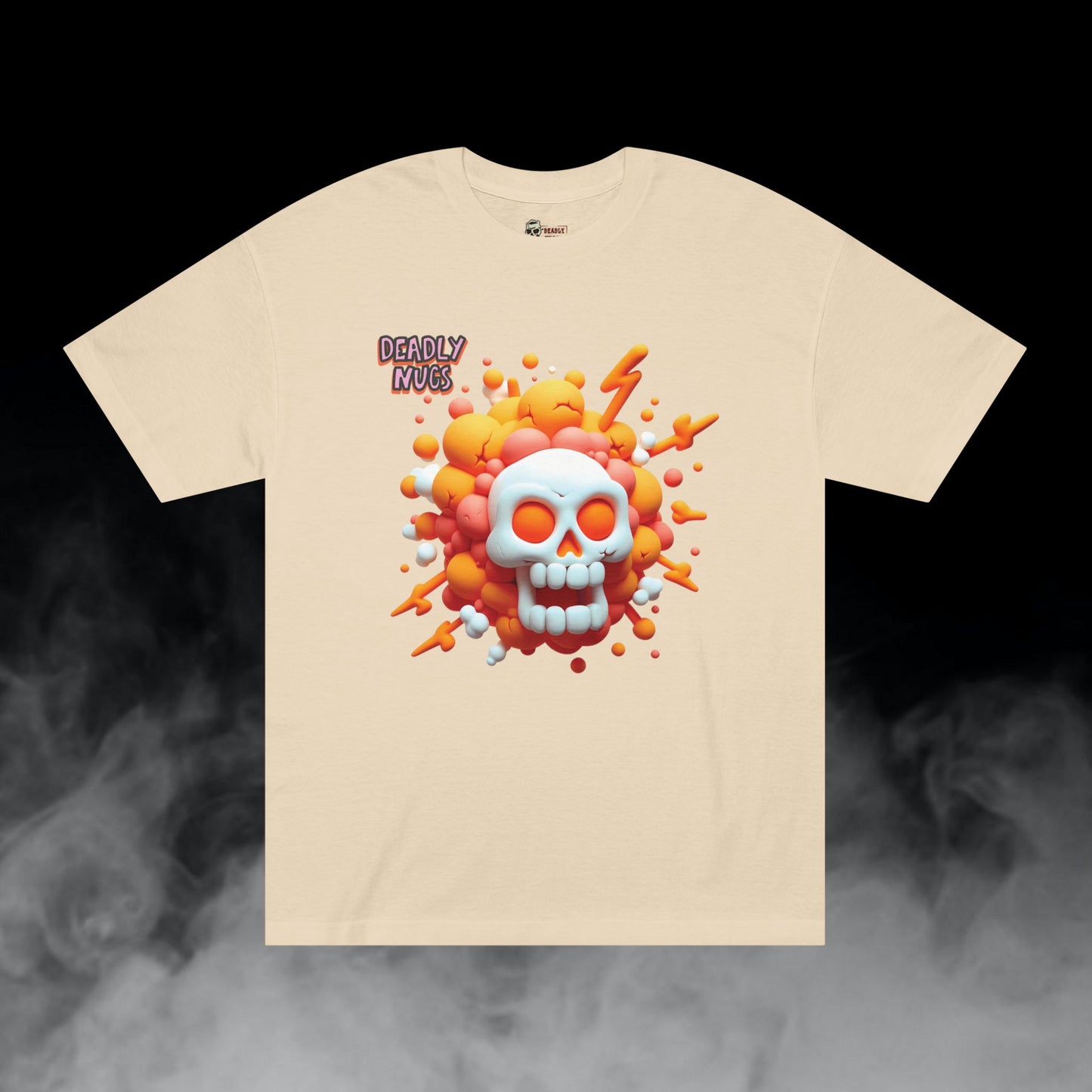 Orange Pop / Premium Unisex Graphic Tee Aesthetic Print Skull Art Streetwear / DEADLY NUGS