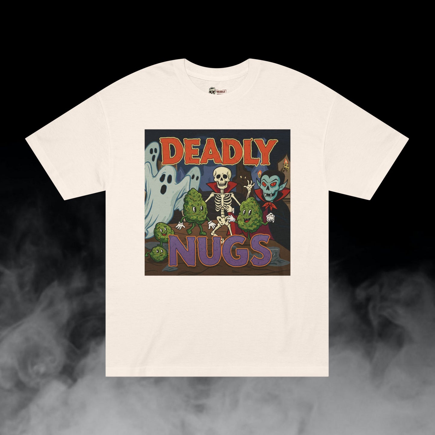Blazed Covenant / Bud Characters Ghosts Skeleton Vampire Graphic Tee / Vintage Horror Pop Art / 420 Underground Stoner Streetwear / DEADLY NUGS
