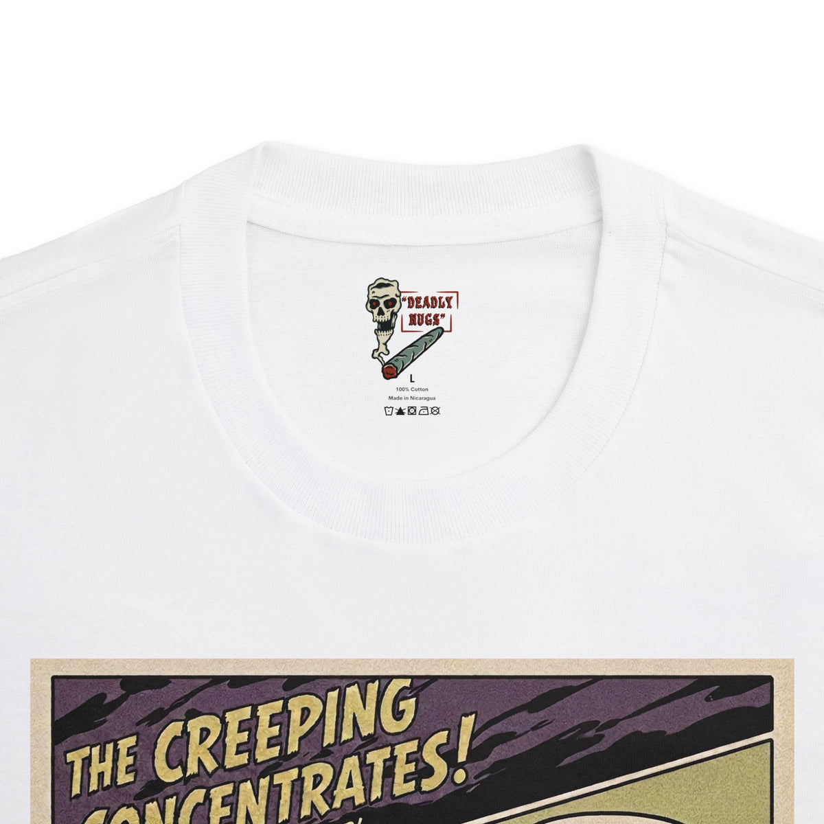 The Creeping Concentrates! / Vintage Pulp Horror Comic Art Tee / 420 Underground Stoner Culture / DEADLY NUGS