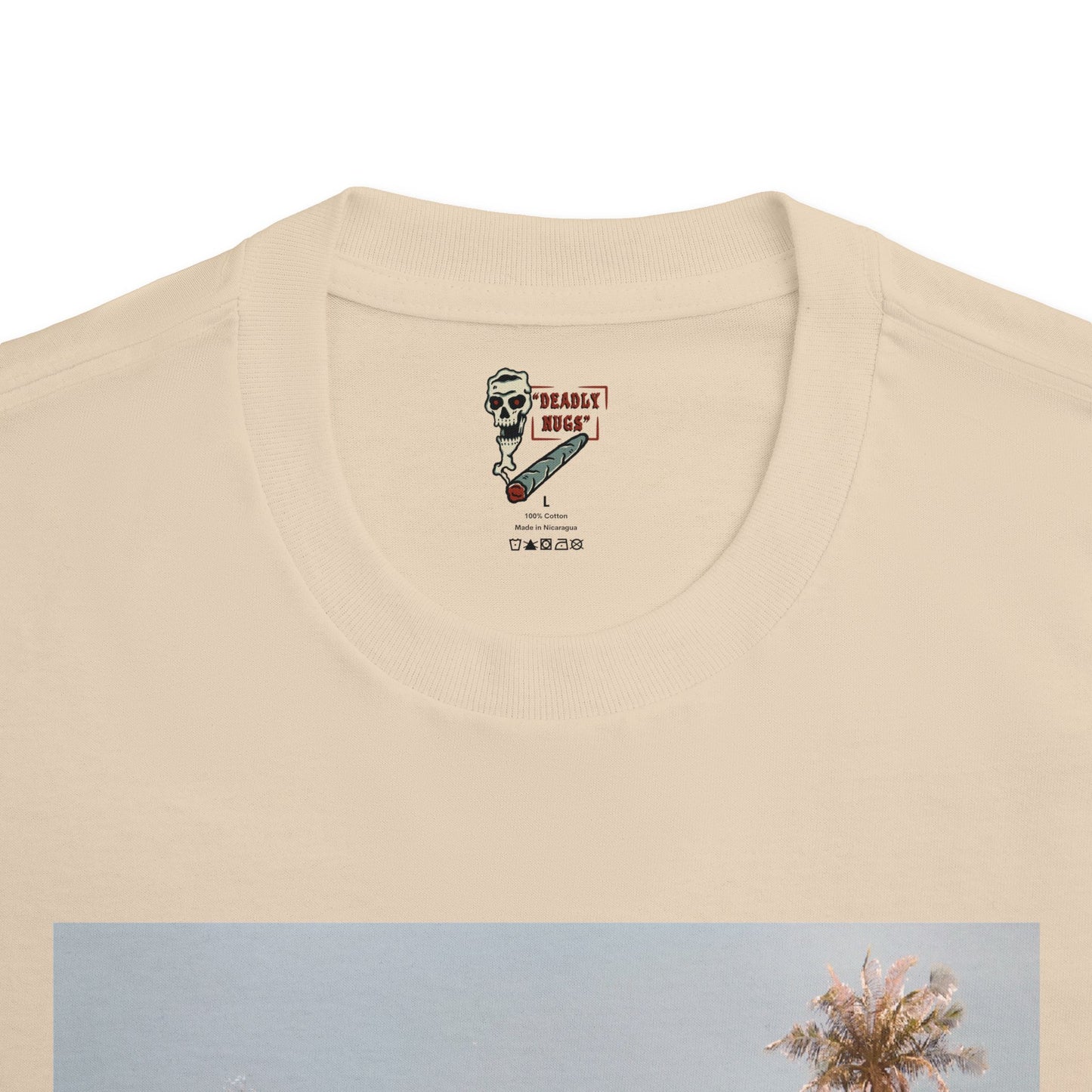 Palm Breeze T-Shirt DEADLY NUGS Aesthetic Print Unisex Graphic Tee