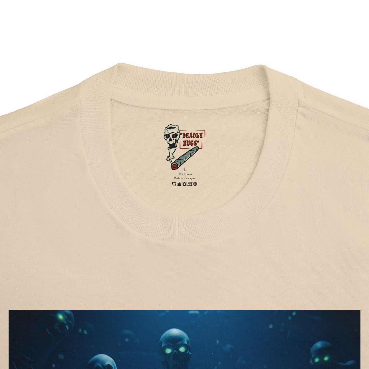 Attraction / Premium Unisex Graphic Tee Aesthetic Print Skull Ghost 420 / DEADLY NUGS