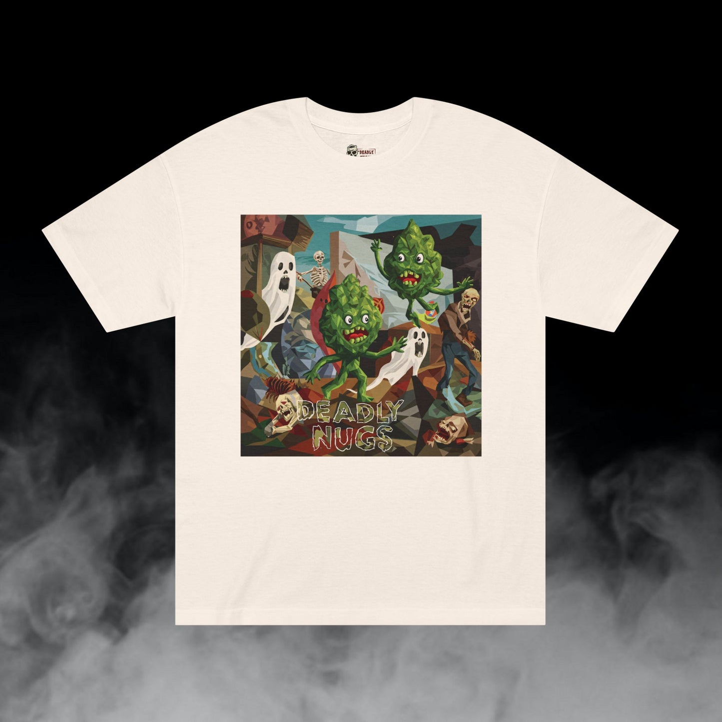 Havoc Strain / Bud Characters Ghosts Zombies Graphic Tee / Surreal Abstract Expressionist Macabre Art / 420 Underground Stoner Streetwear / DEADLY NUGS