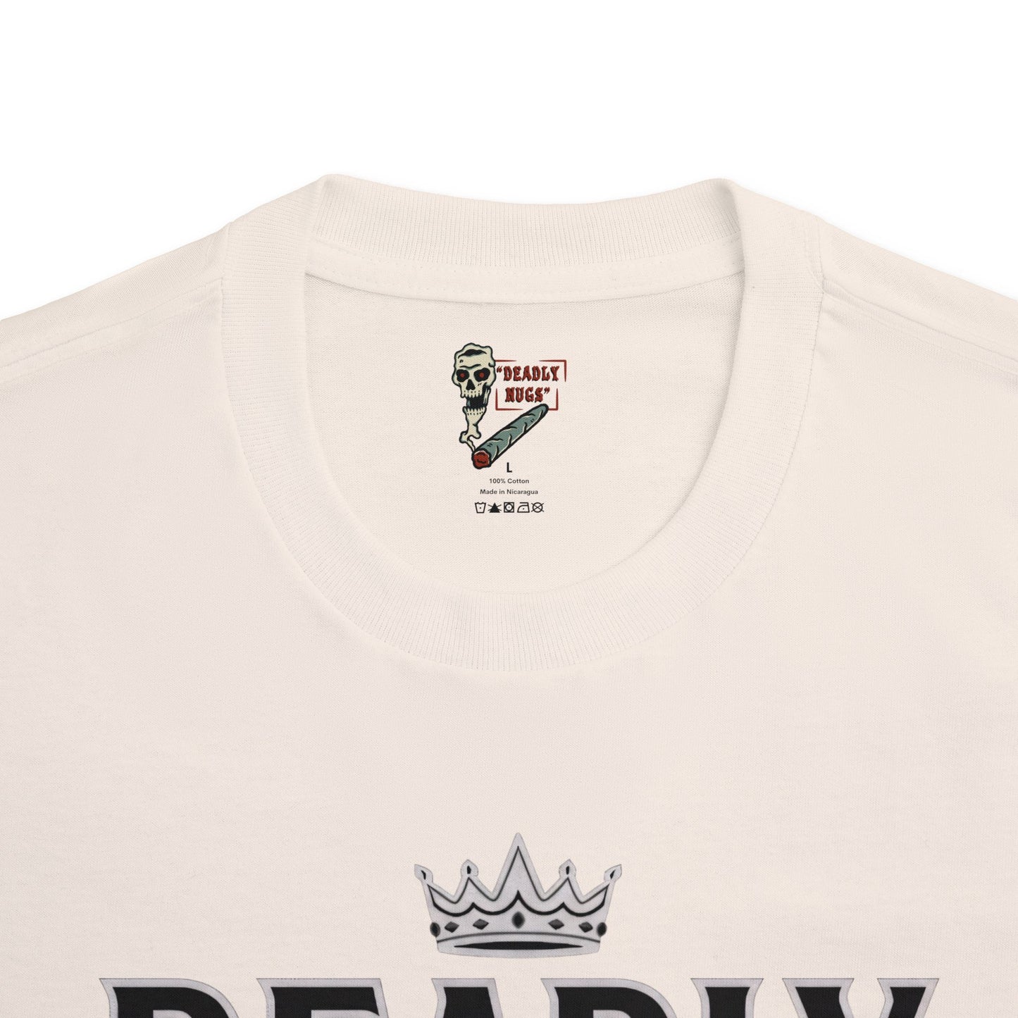 Crowned King / Crown with Typography Graphic Tee / Brand Logo Art / 420 Underground Stoner Streetwear / DEADLY NUGS