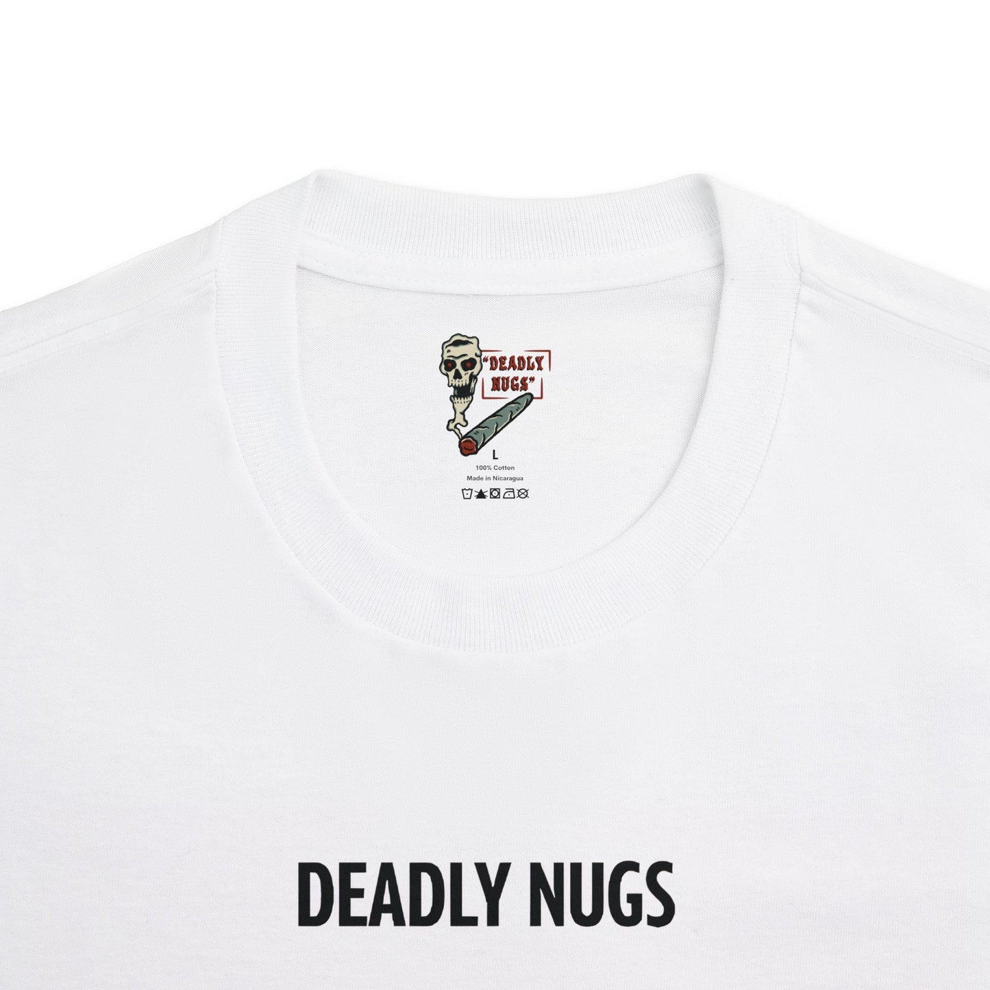 With the Homies / Premium Unisex Graphic Tee Aesthetic Print Ghost Skeleton 420 / DEADLY NUGS